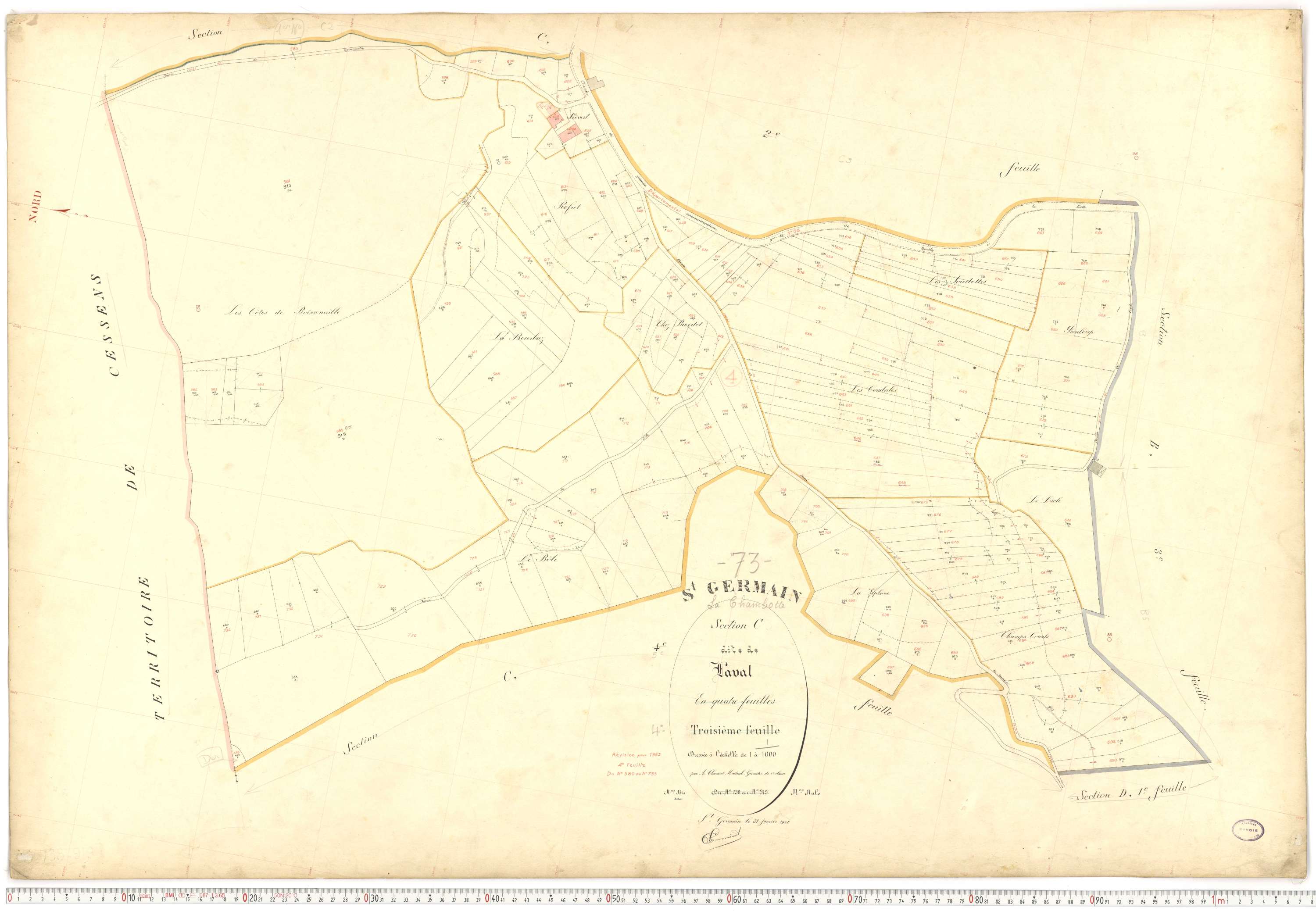 Saint-Germain-la-Chambotte - Plans cadastraux du premier cadastre français.