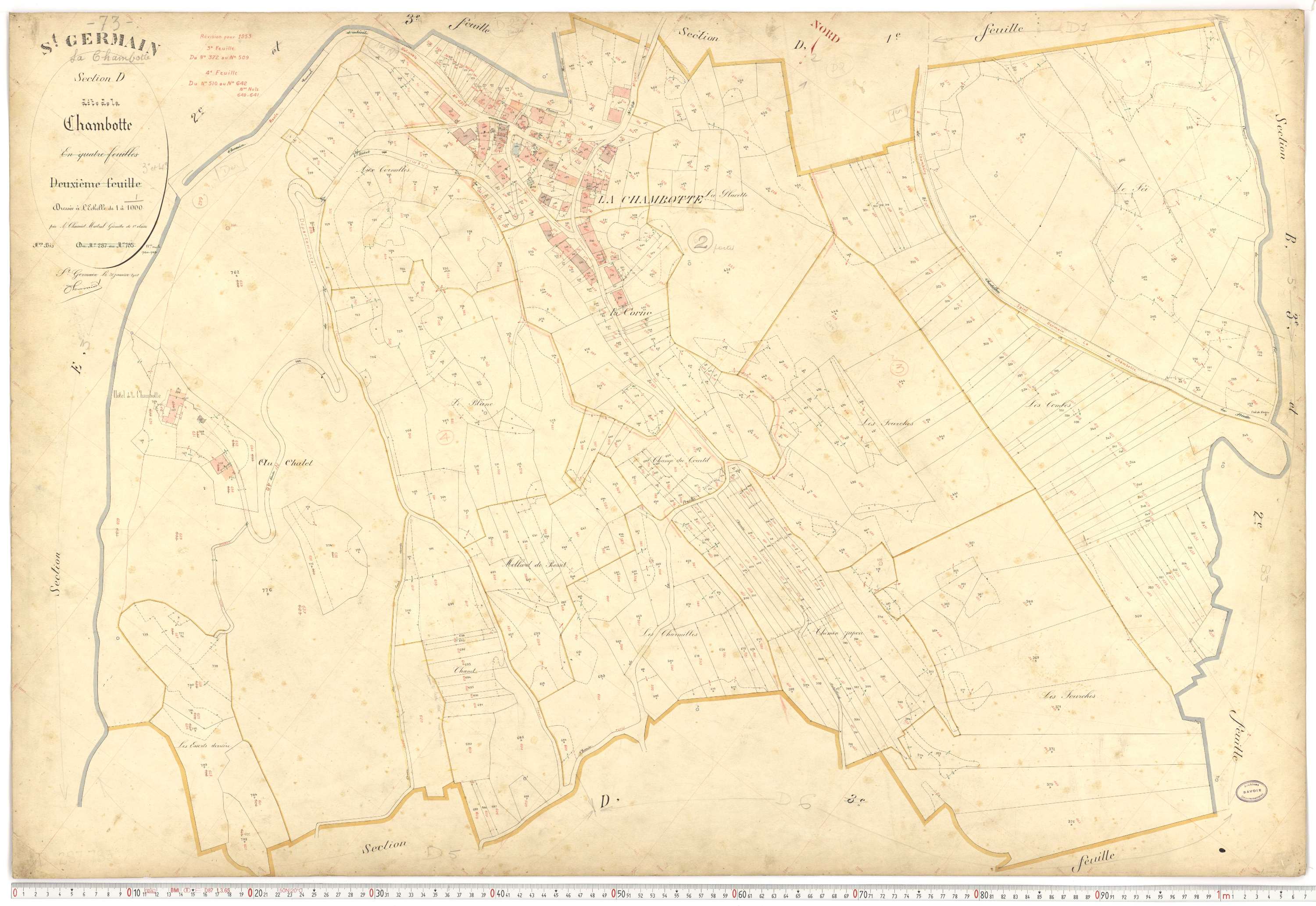 Saint-Germain-la-Chambotte - Plans cadastraux du premier cadastre français.