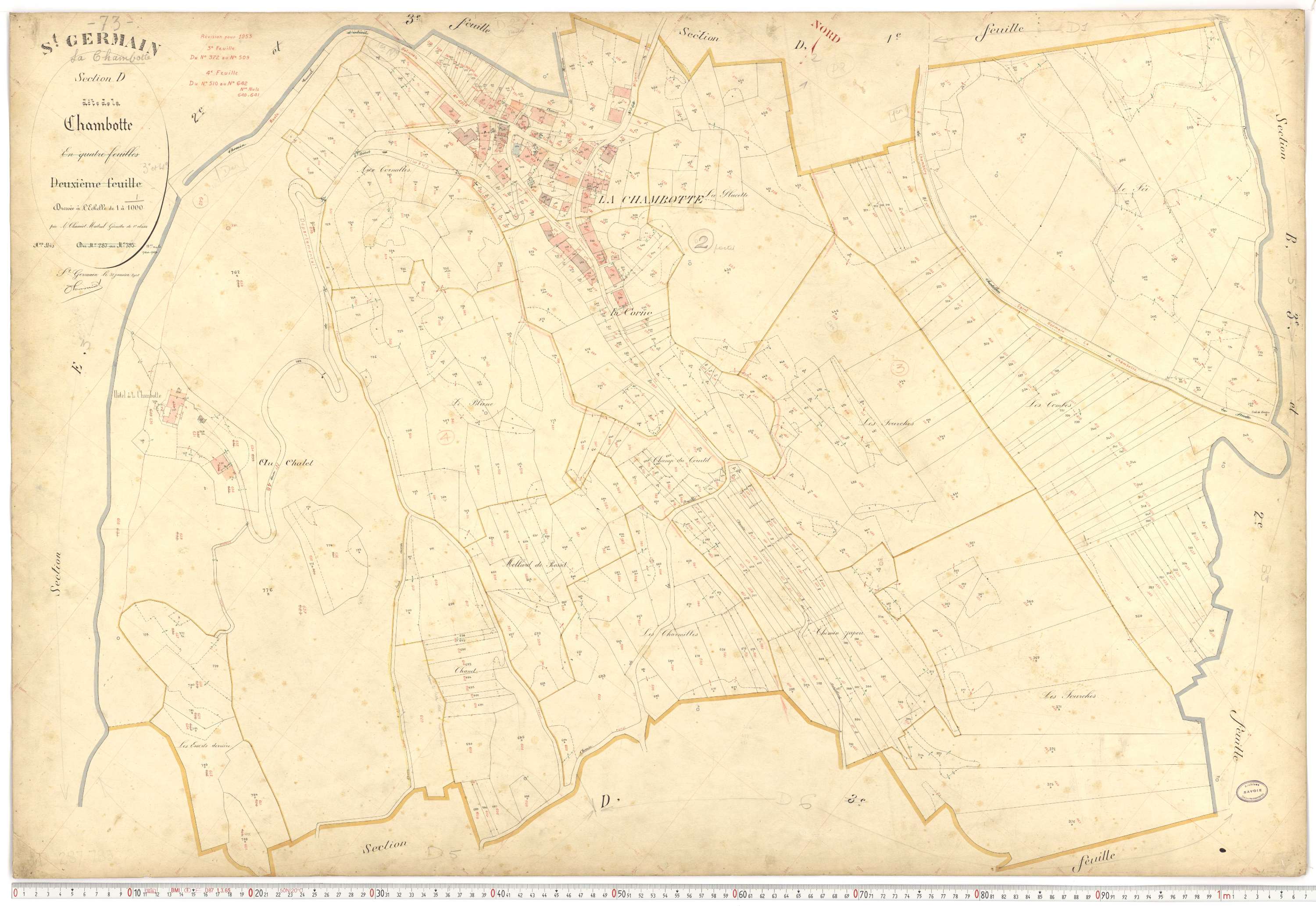 Saint-Germain-la-Chambotte - Plans cadastraux du premier cadastre français.