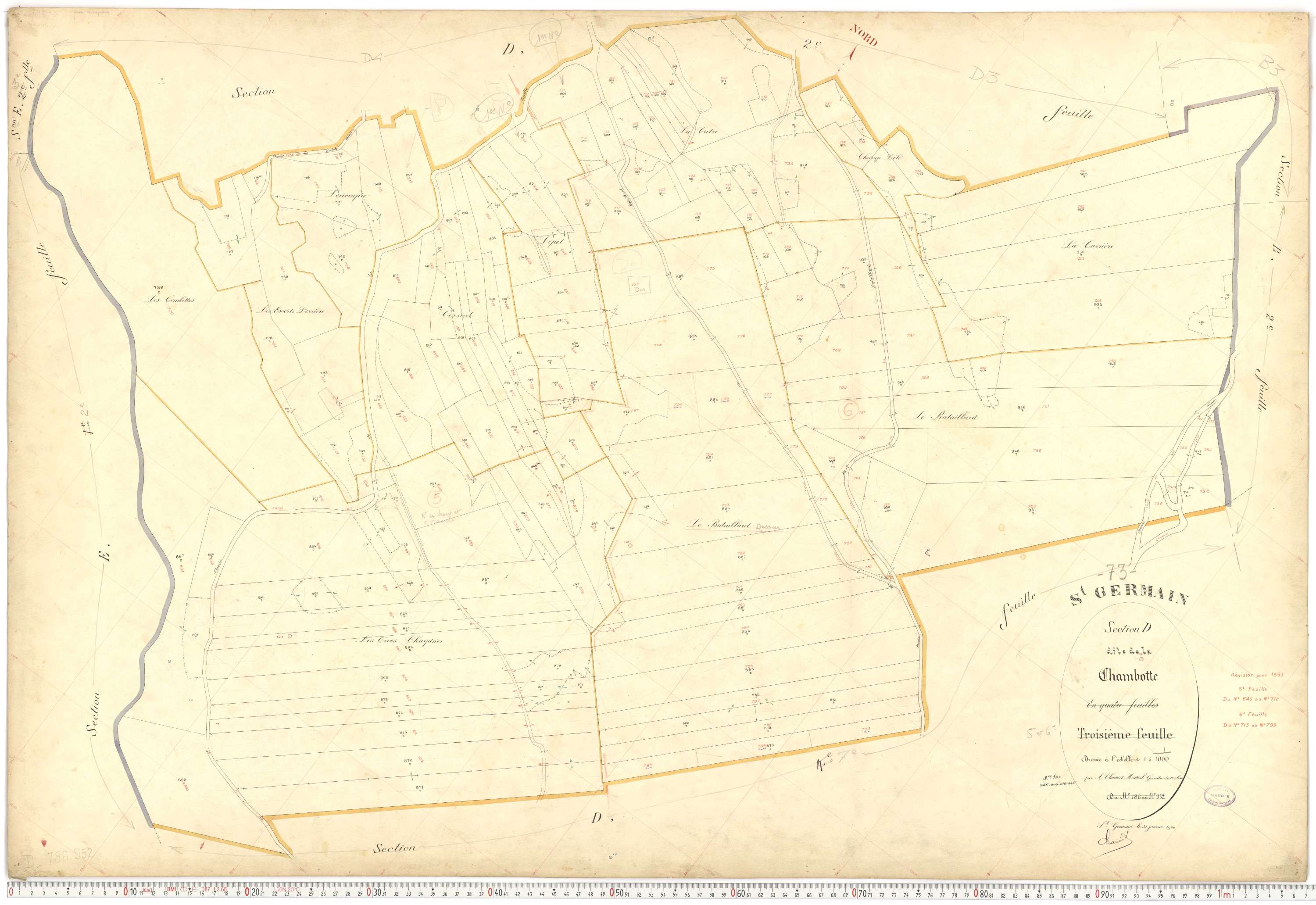 Saint-Germain-la-Chambotte - Plans cadastraux du premier cadastre français.
