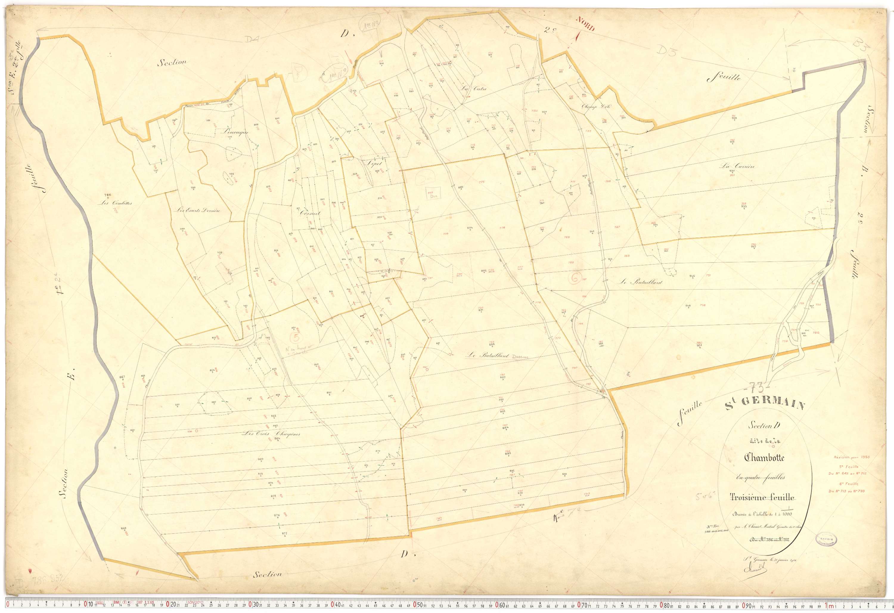 Saint-Germain-la-Chambotte - Plans cadastraux du premier cadastre français.