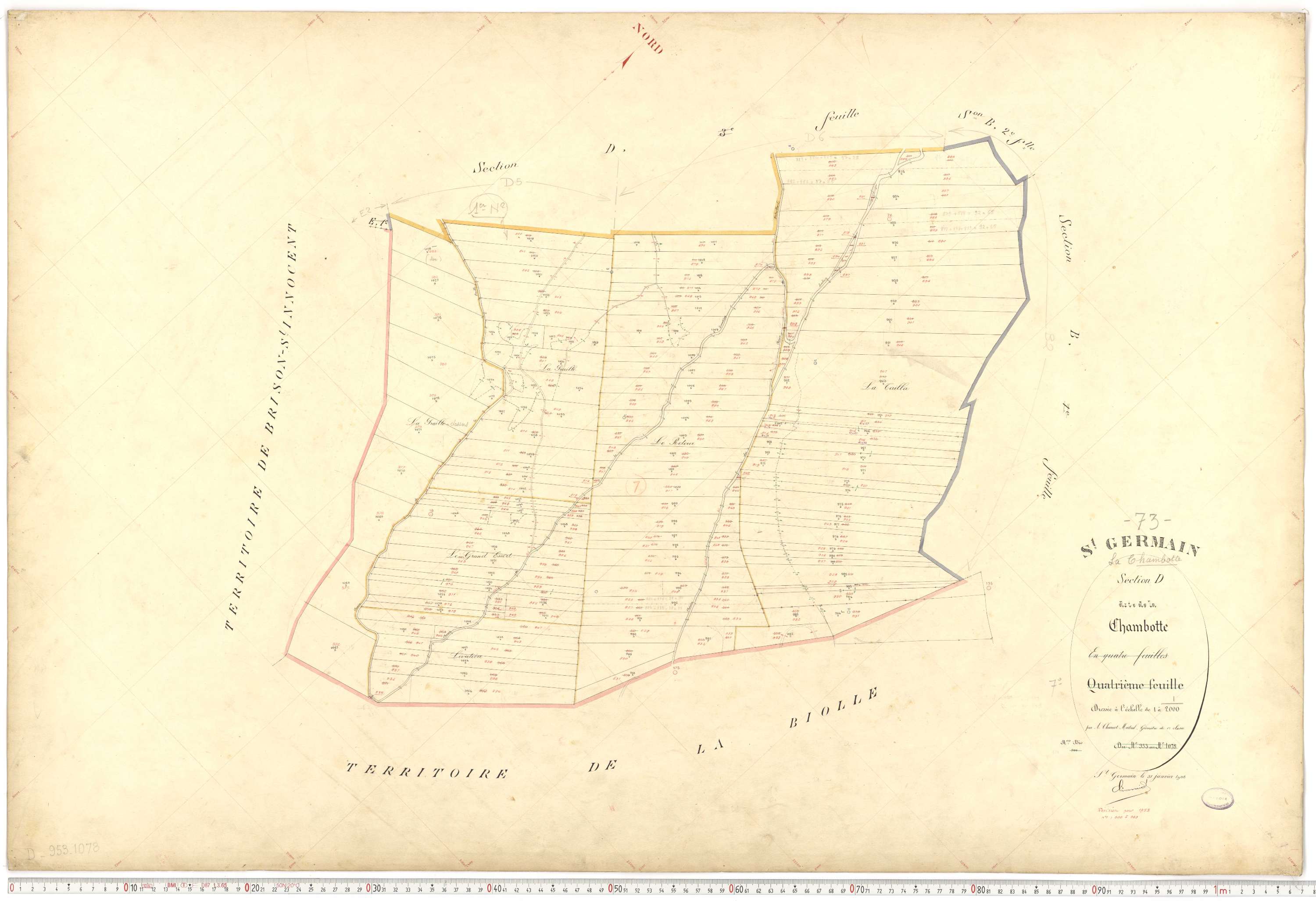 Saint-Germain-la-Chambotte - Plans cadastraux du premier cadastre français.
