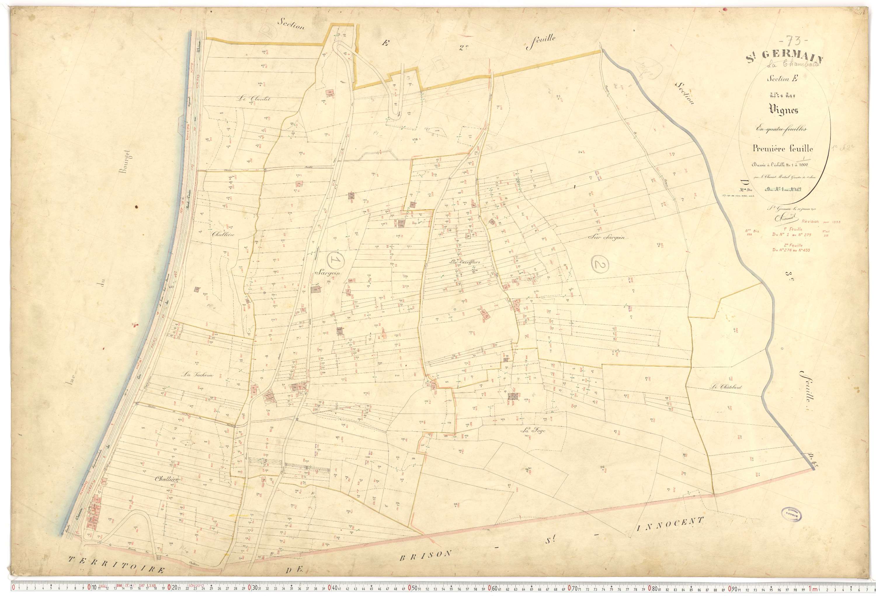 Saint-Germain-la-Chambotte - Plans cadastraux du premier cadastre français.