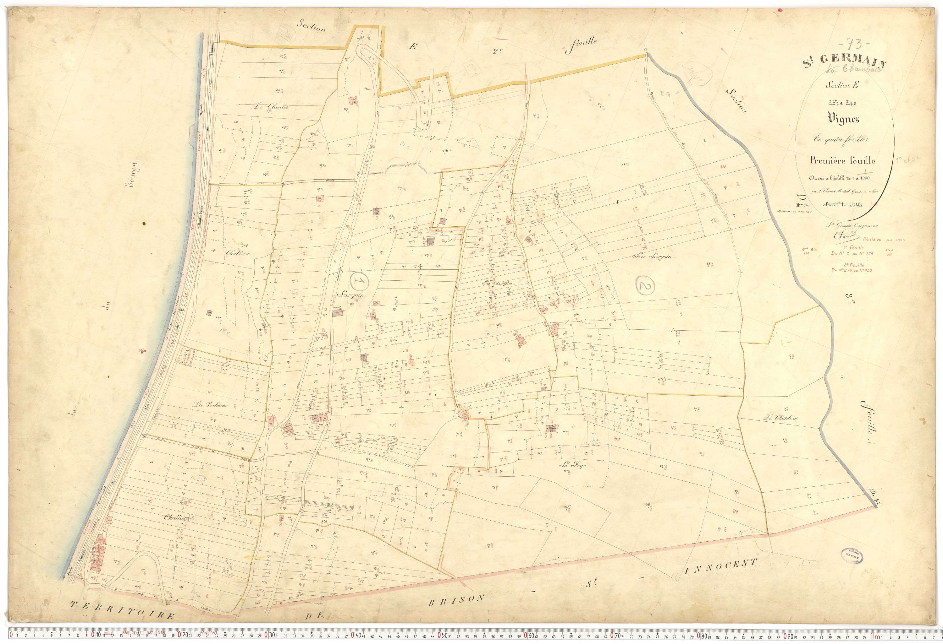 Saint-Germain-la-Chambotte - Plans cadastraux du premier cadastre français.