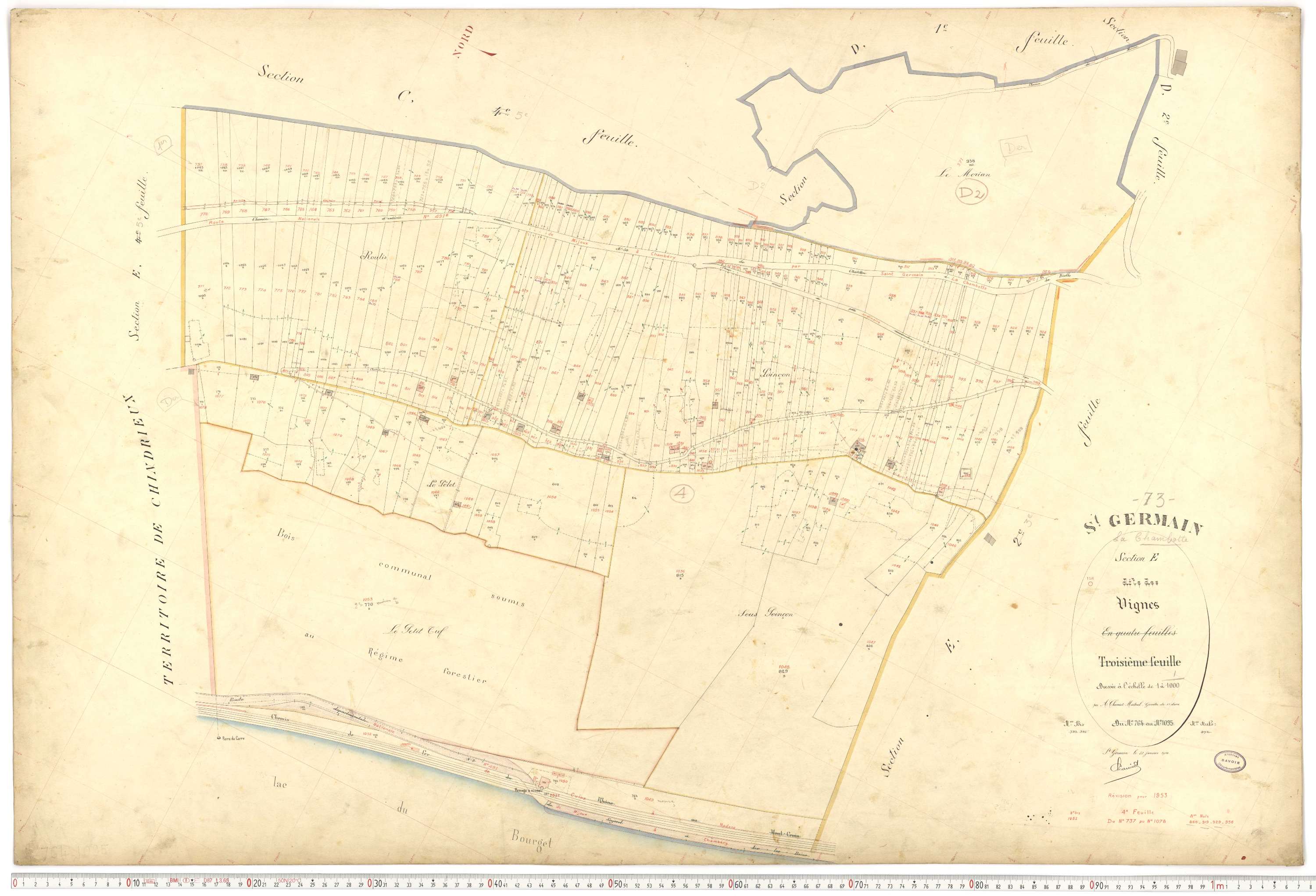 Saint-Germain-la-Chambotte - Plans cadastraux du premier cadastre français.
