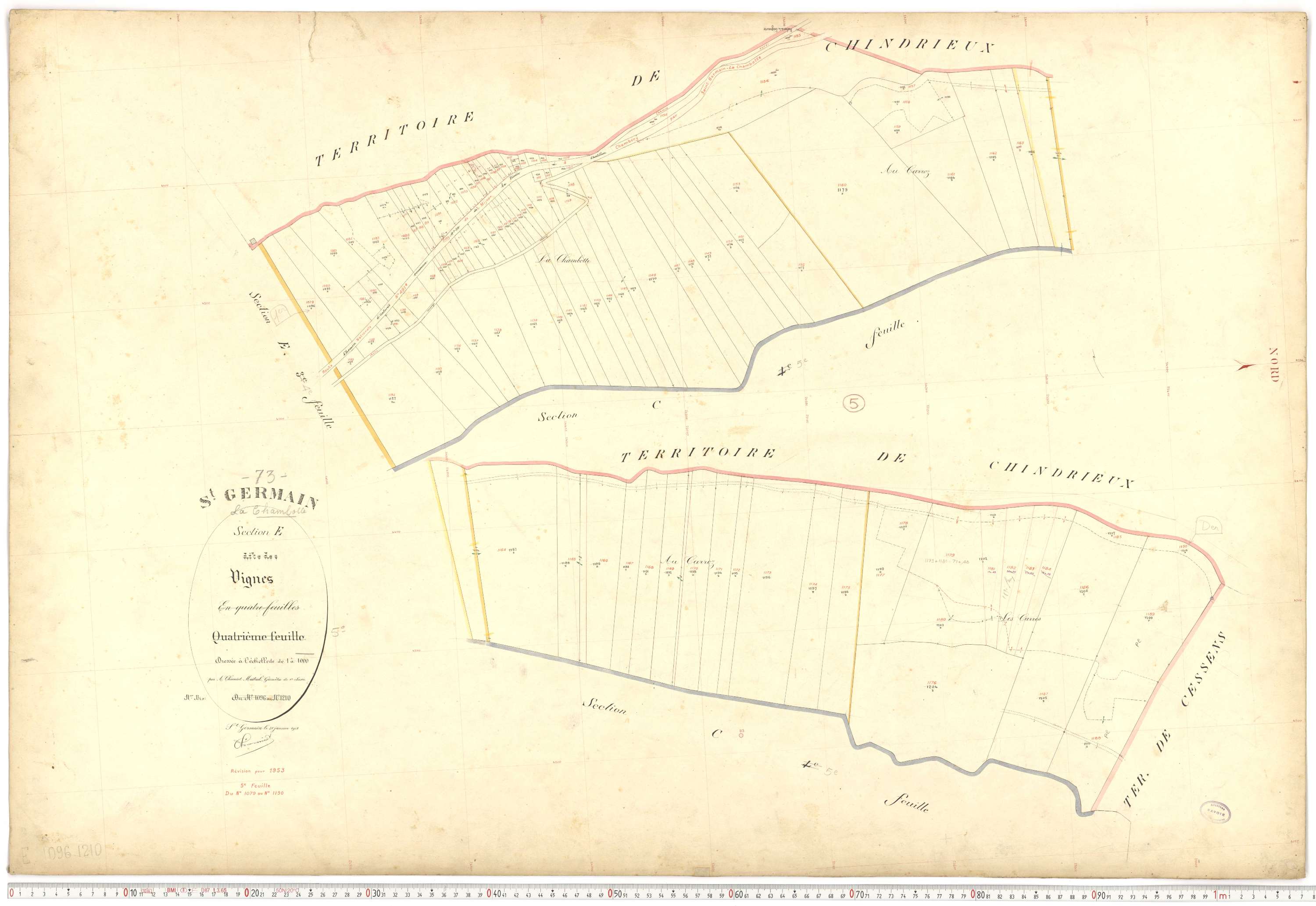 Saint-Germain-la-Chambotte - Plans cadastraux du premier cadastre français.