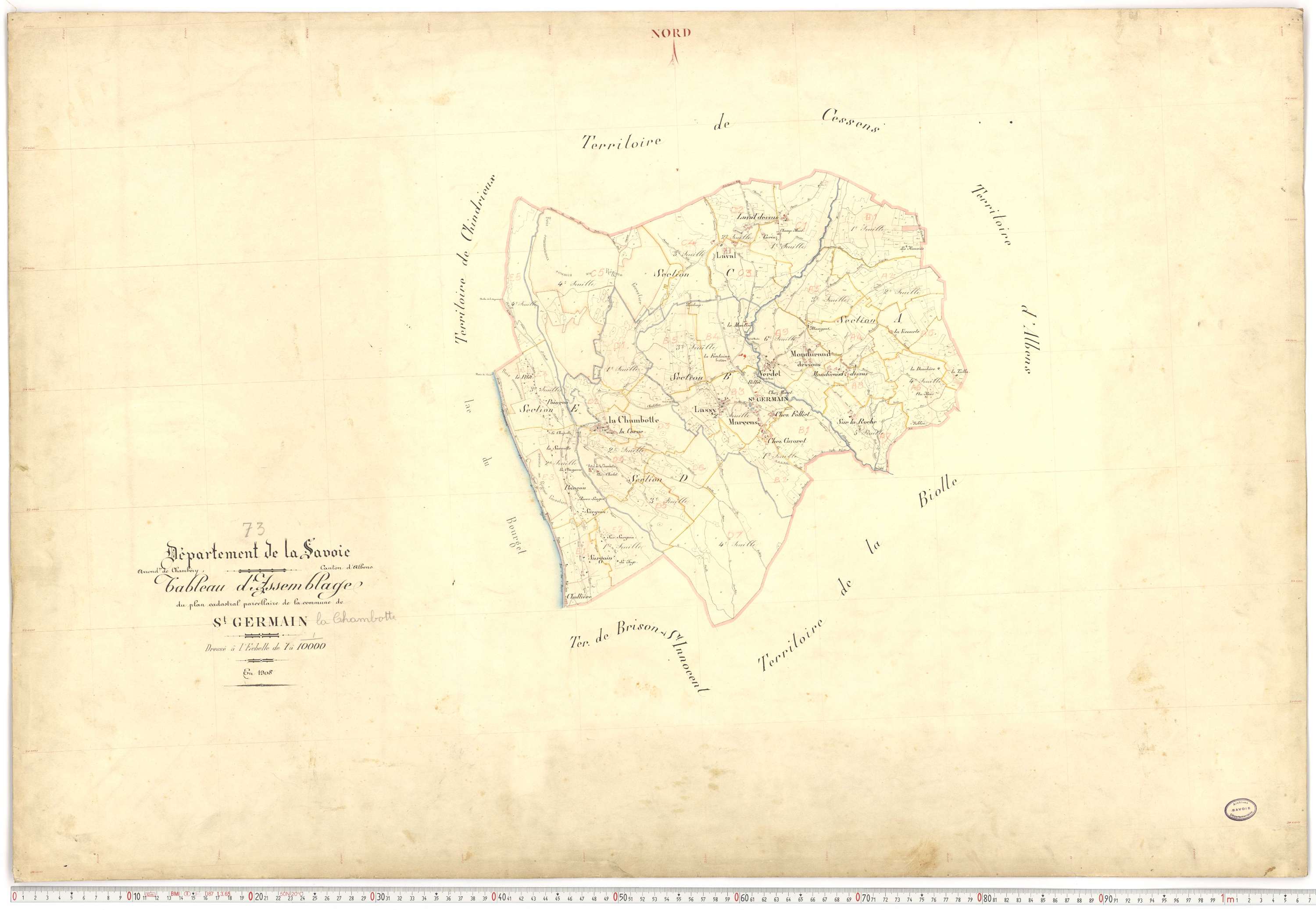 Saint-Germain-la-Chambotte - Plans cadastraux du premier cadastre français.