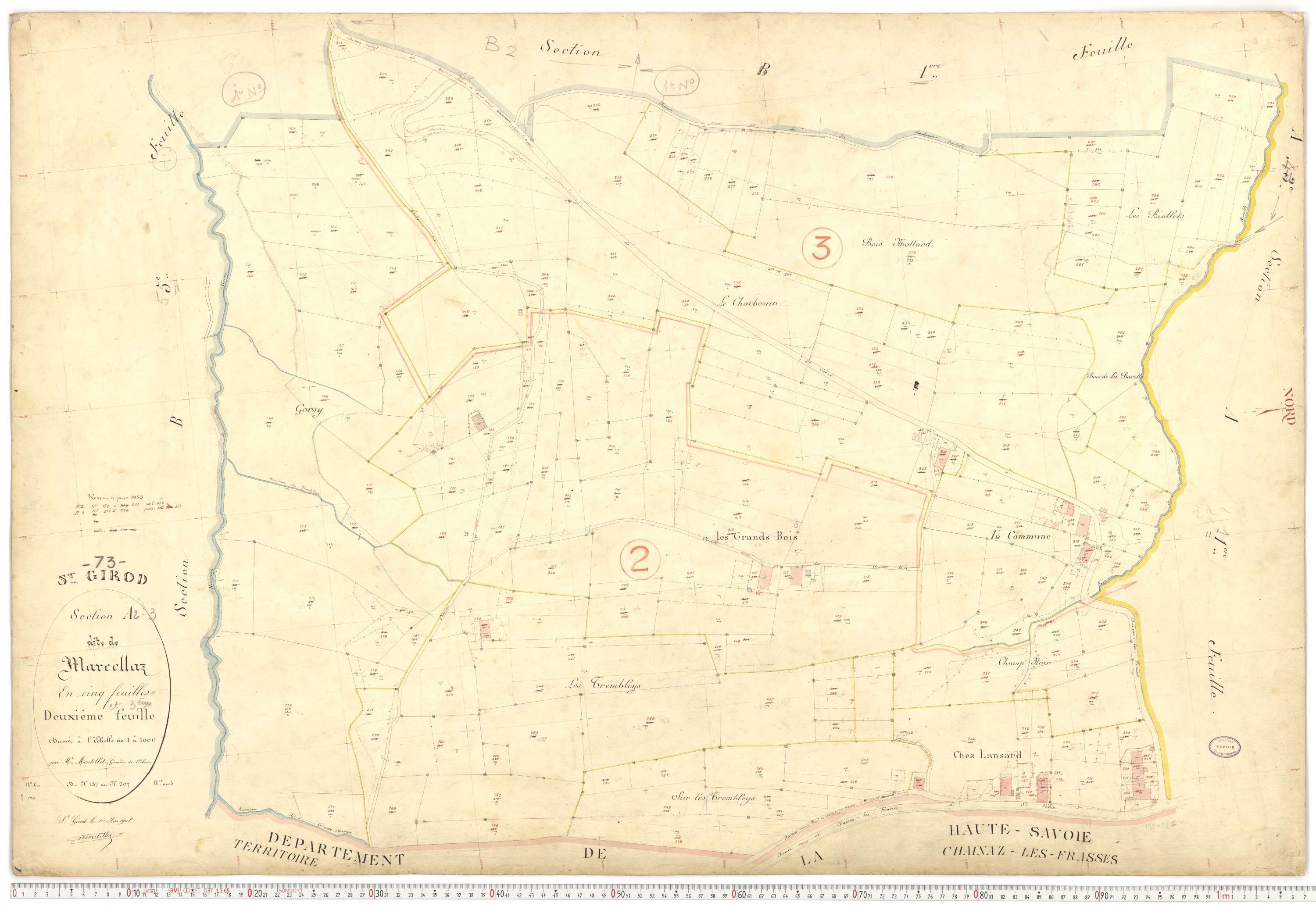 Saint-Girod - Cadastre français (1908).