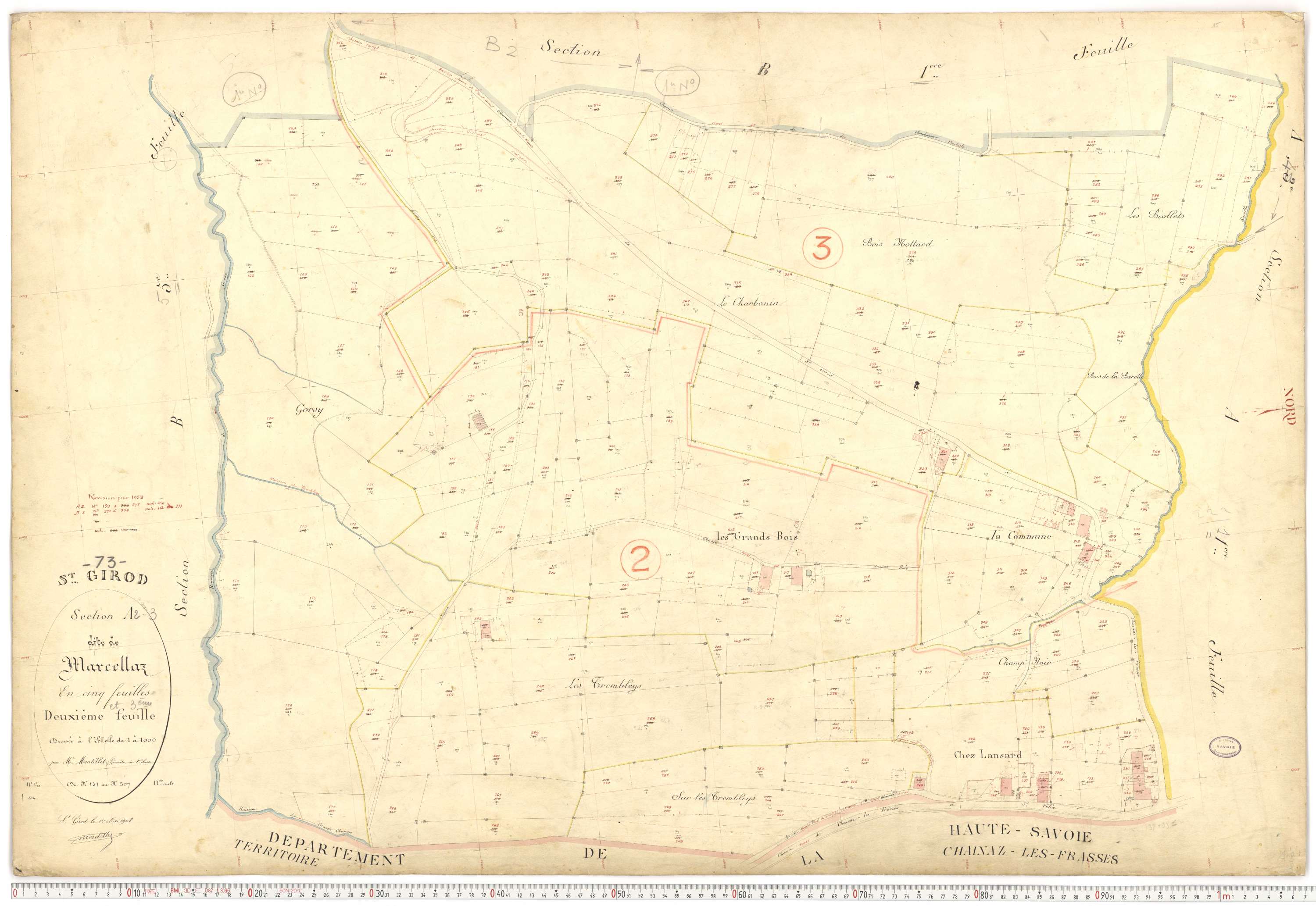 Saint-Girod - Cadastre français (1908).