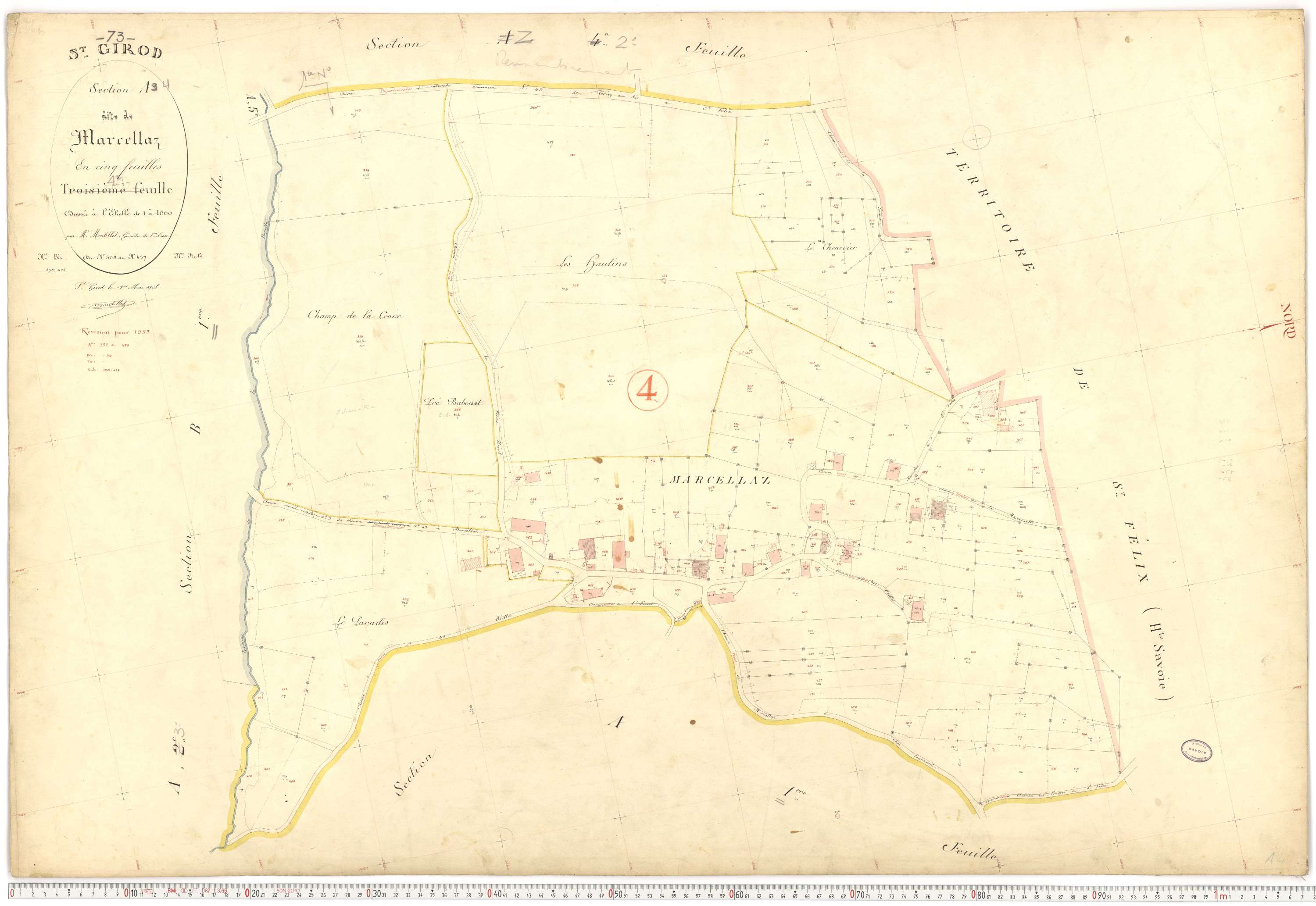 Saint-Girod - Cadastre français (1908).
