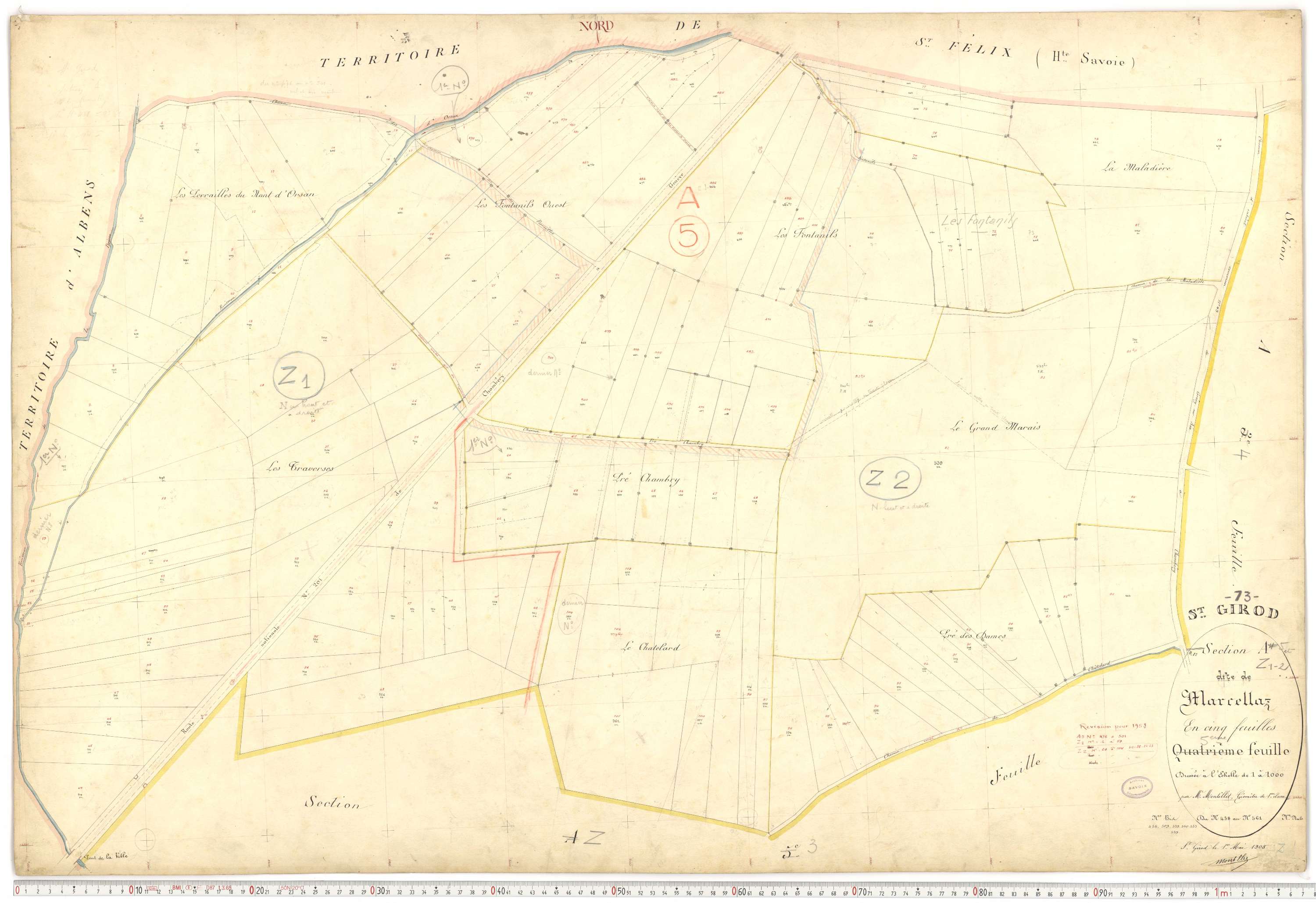 Saint-Girod - Cadastre français (1908).