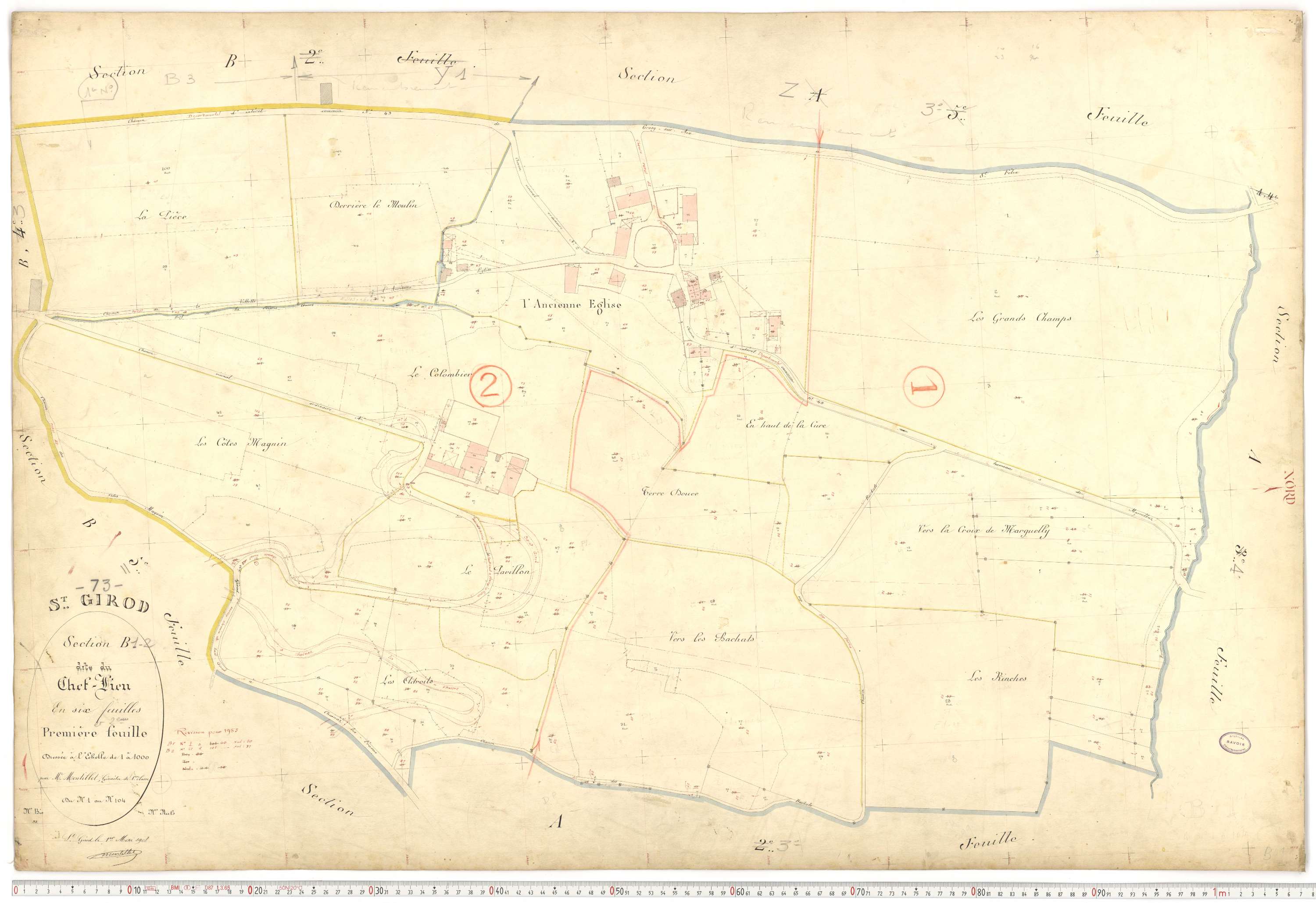 Saint-Girod - Cadastre français (1908).