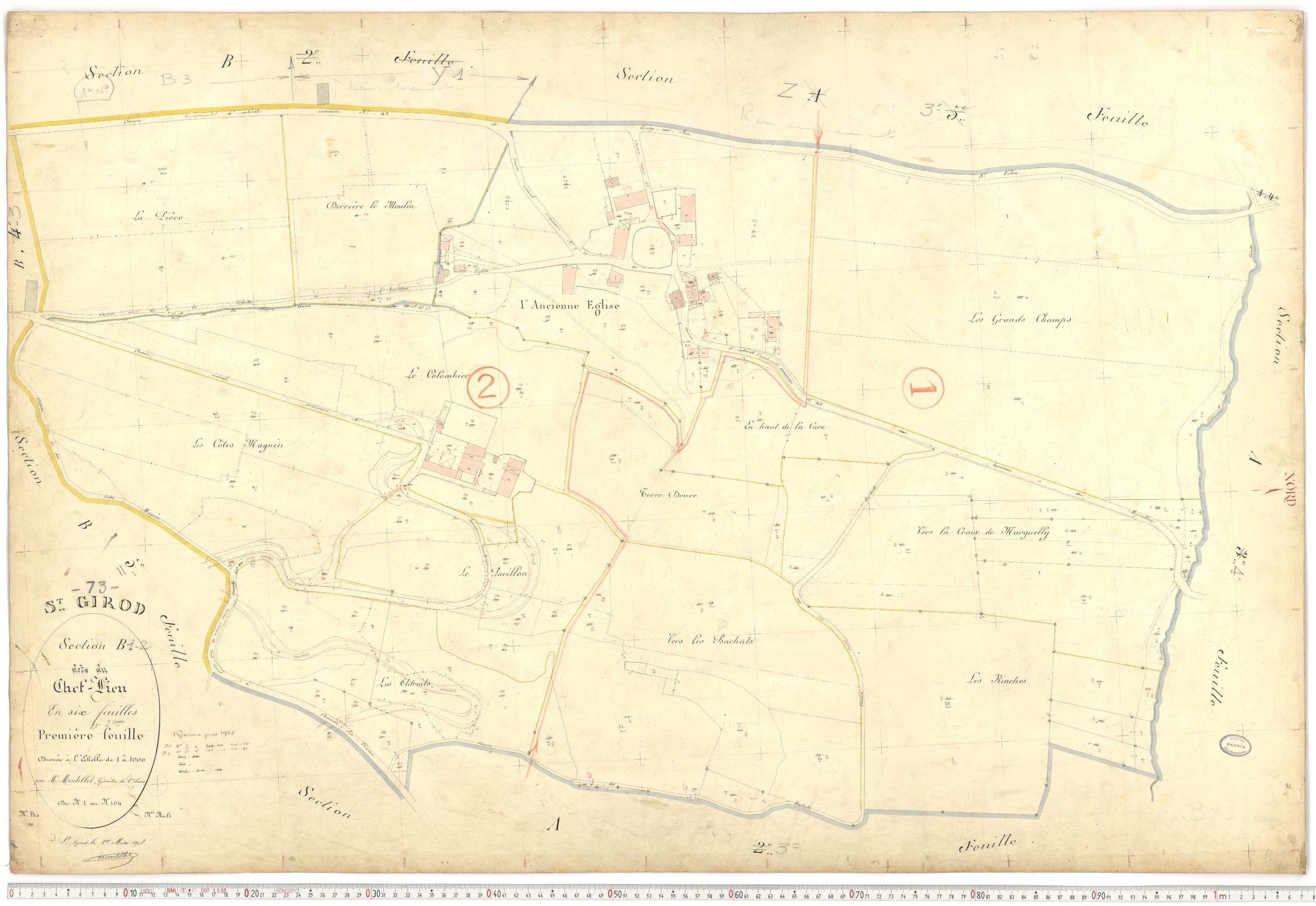 Saint-Girod - Cadastre français (1908).