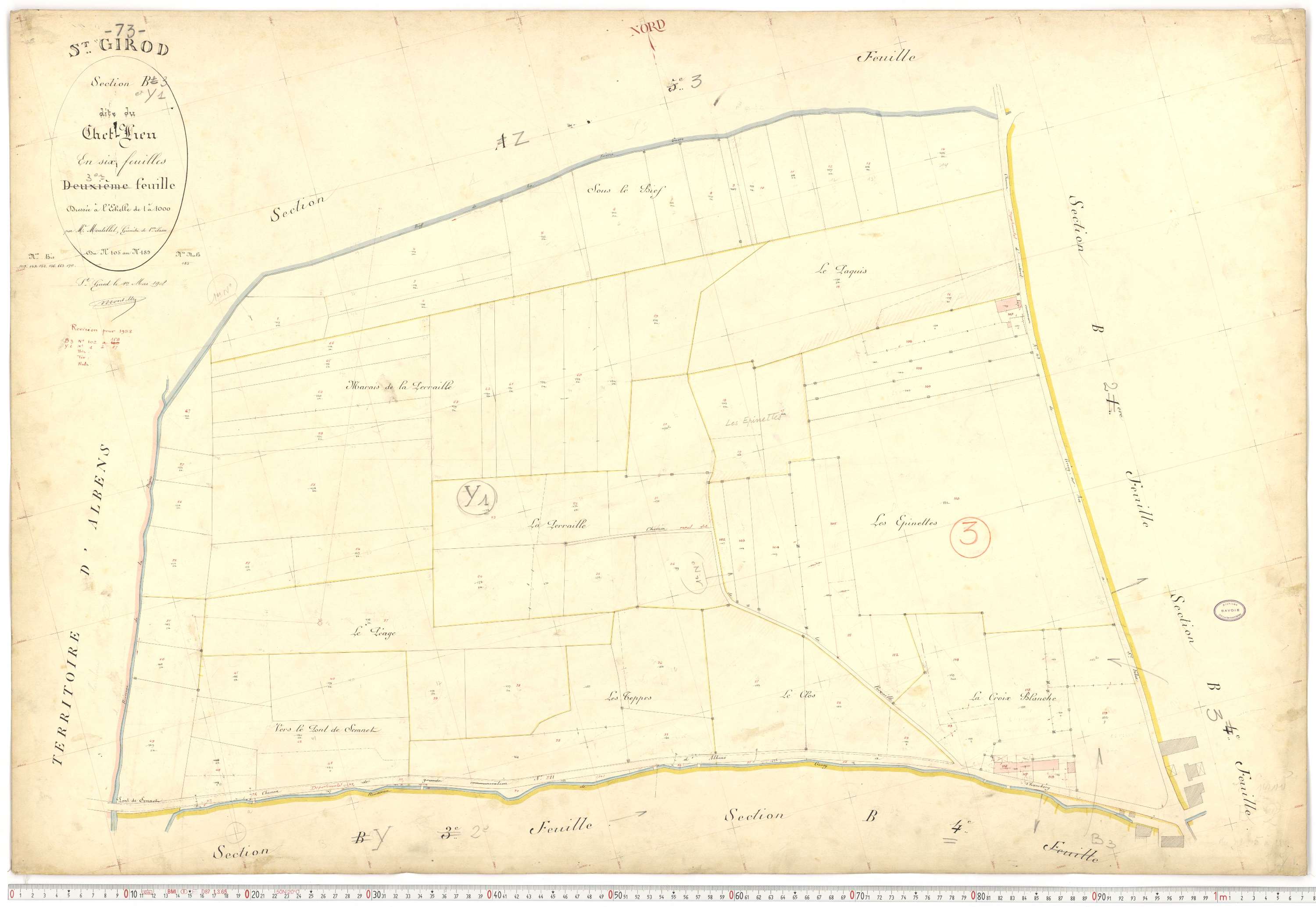 Saint-Girod - Cadastre français (1908).