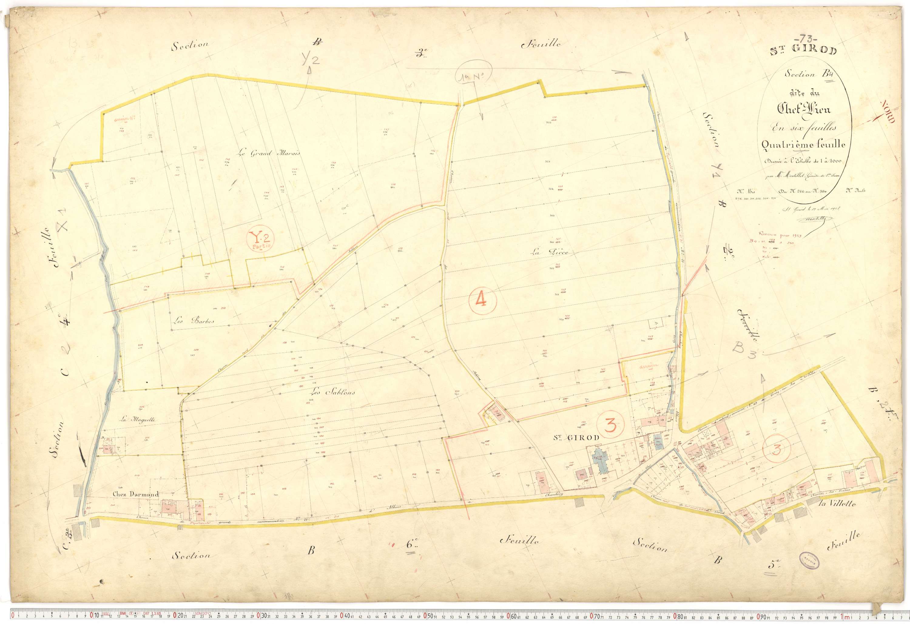 Saint-Girod - Cadastre français (1908).