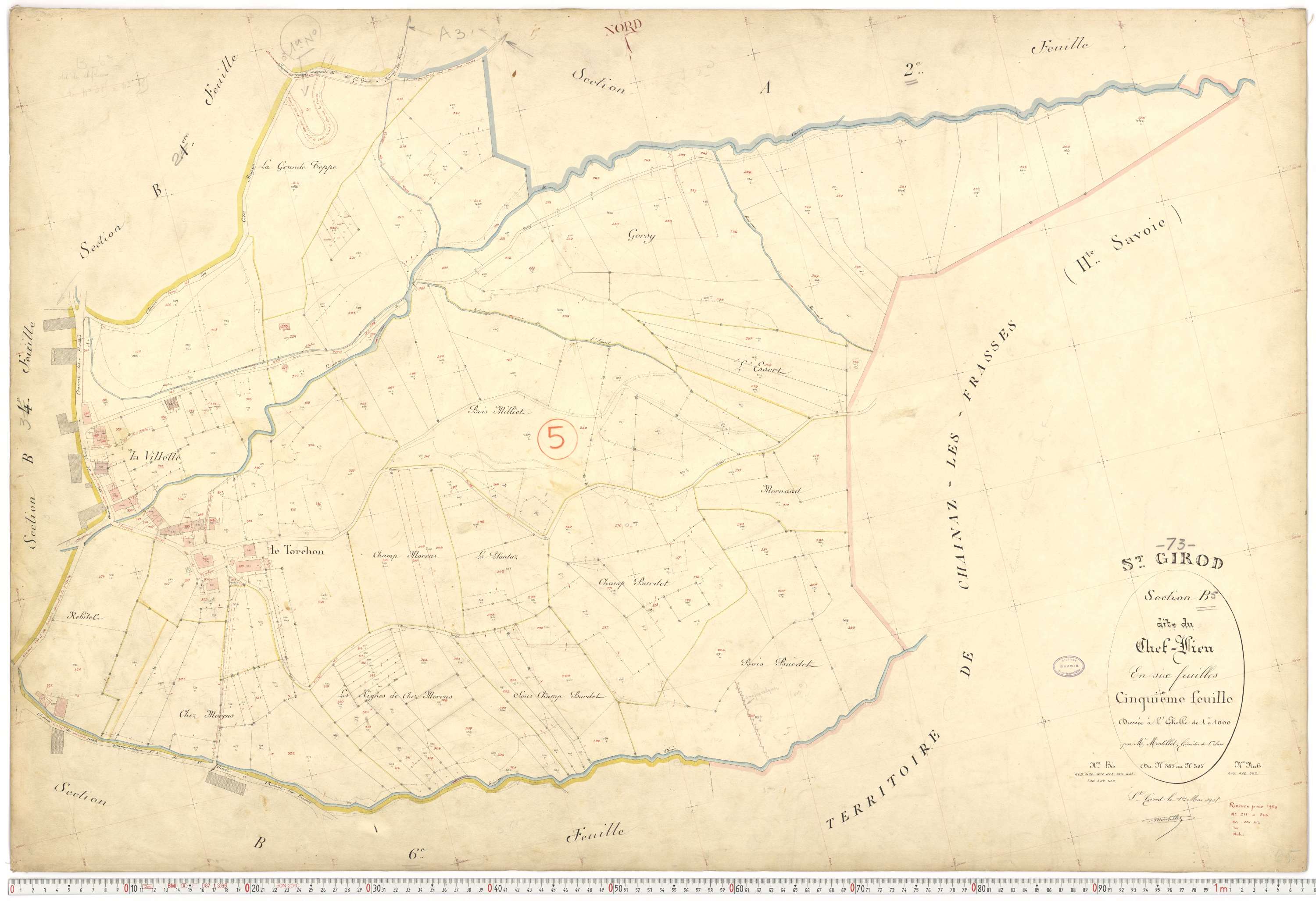 Saint-Girod - Cadastre français (1908).