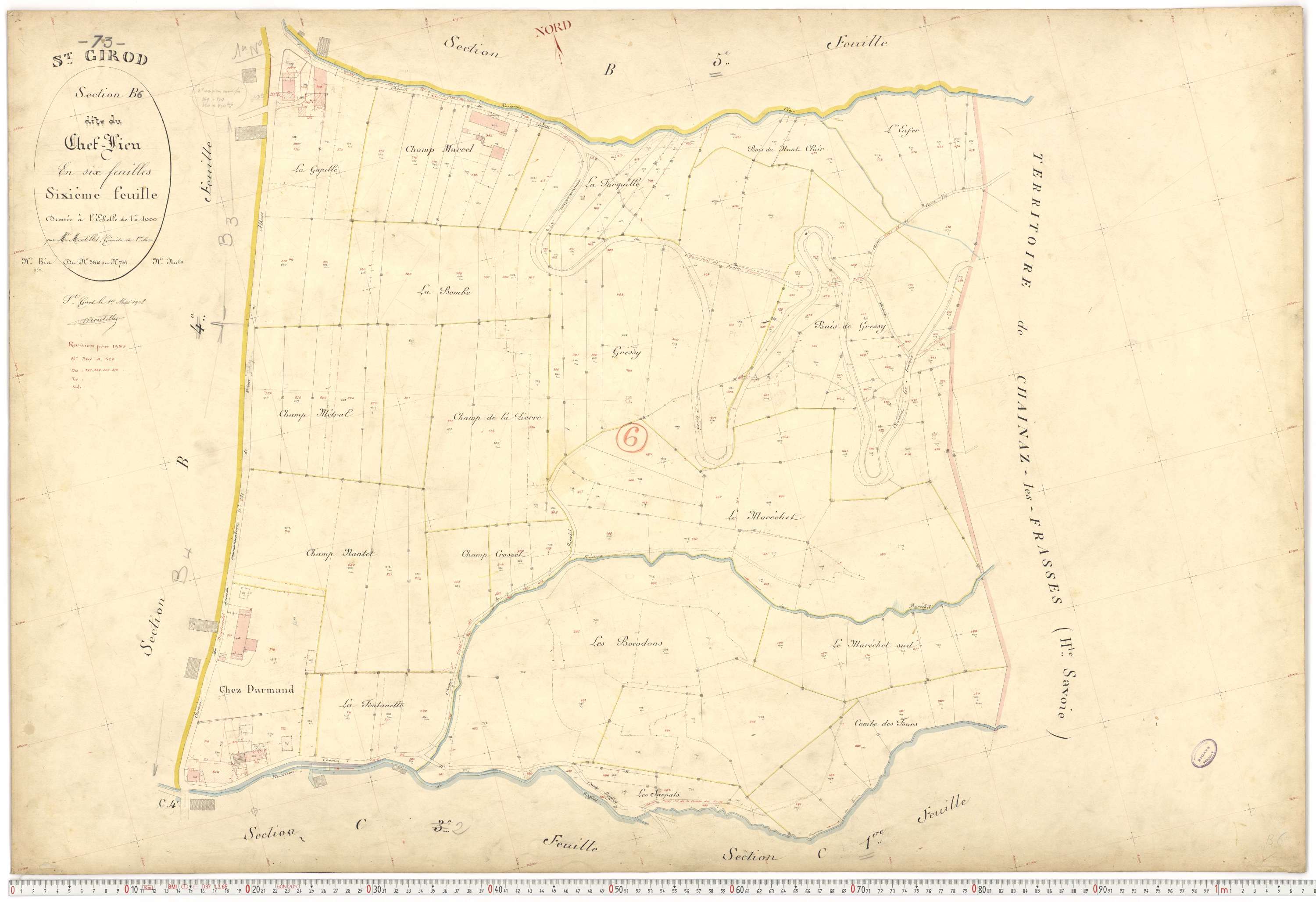 Saint-Girod - Cadastre français (1908).