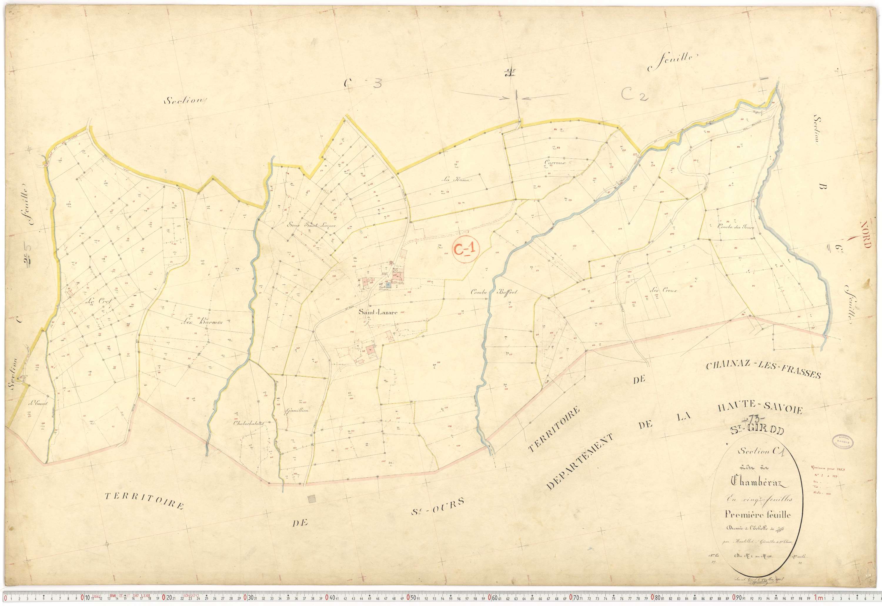 Saint-Girod - Cadastre français (1908).