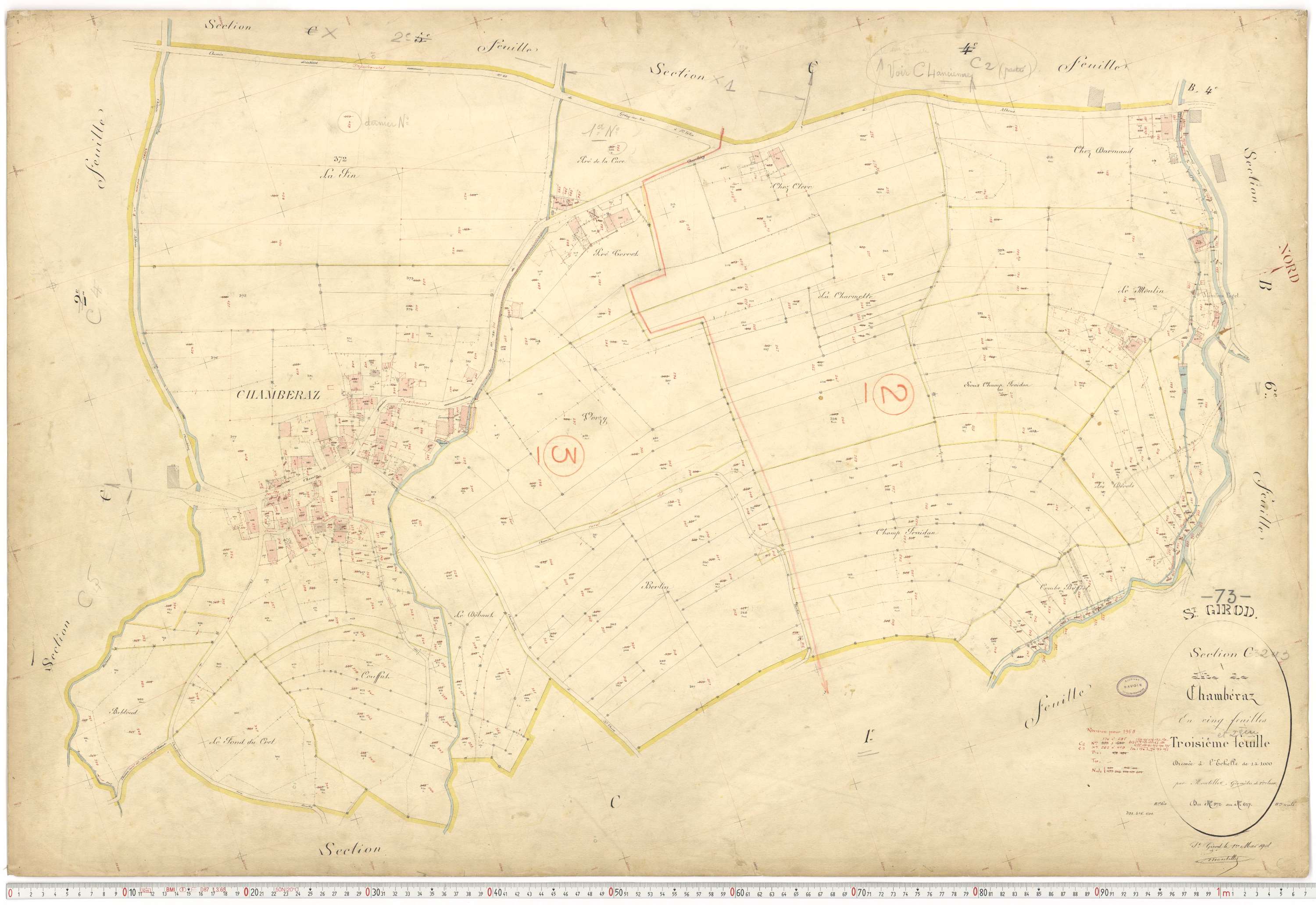 Saint-Girod - Cadastre français (1908).
