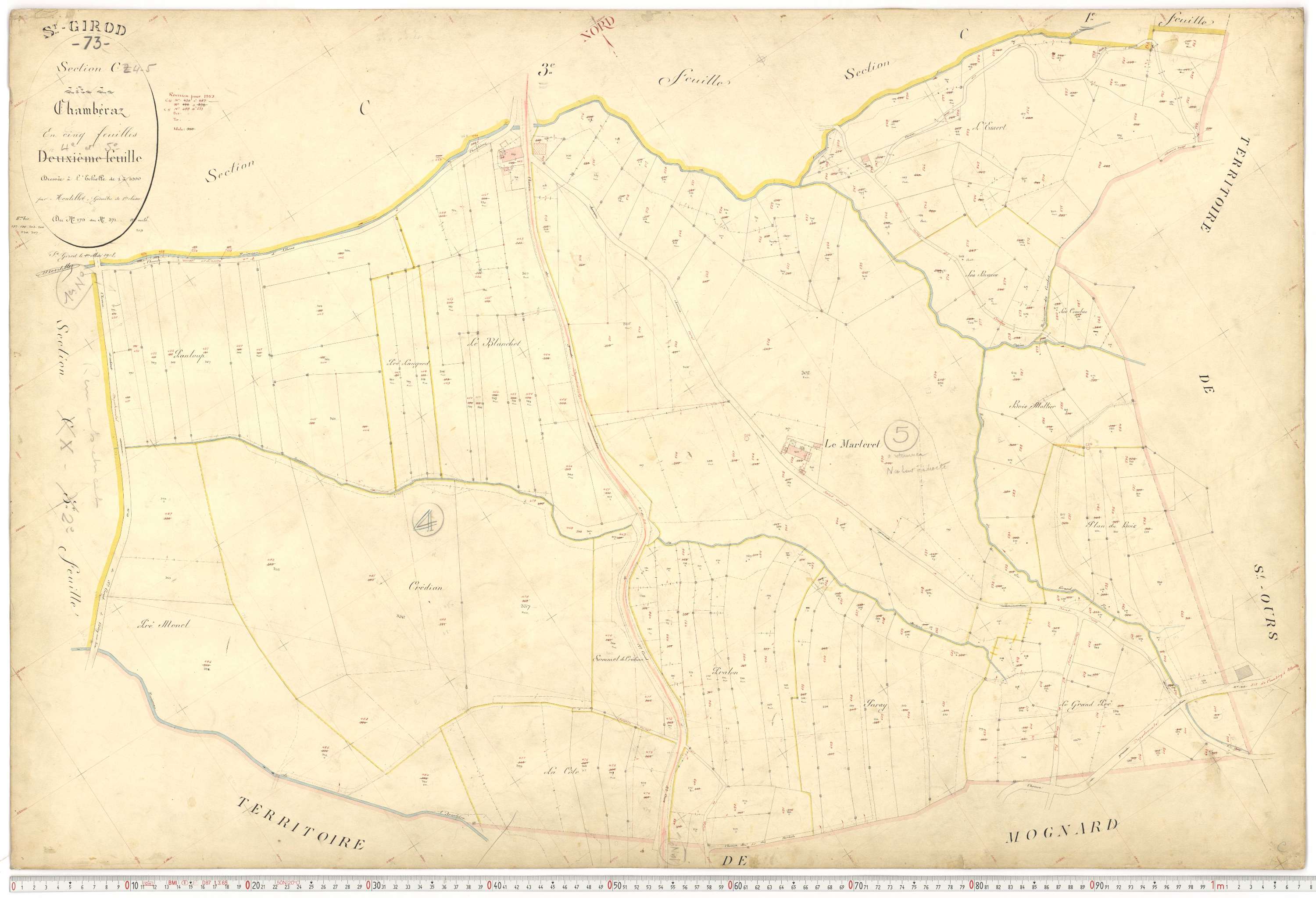 Saint-Girod - Cadastre français (1908).