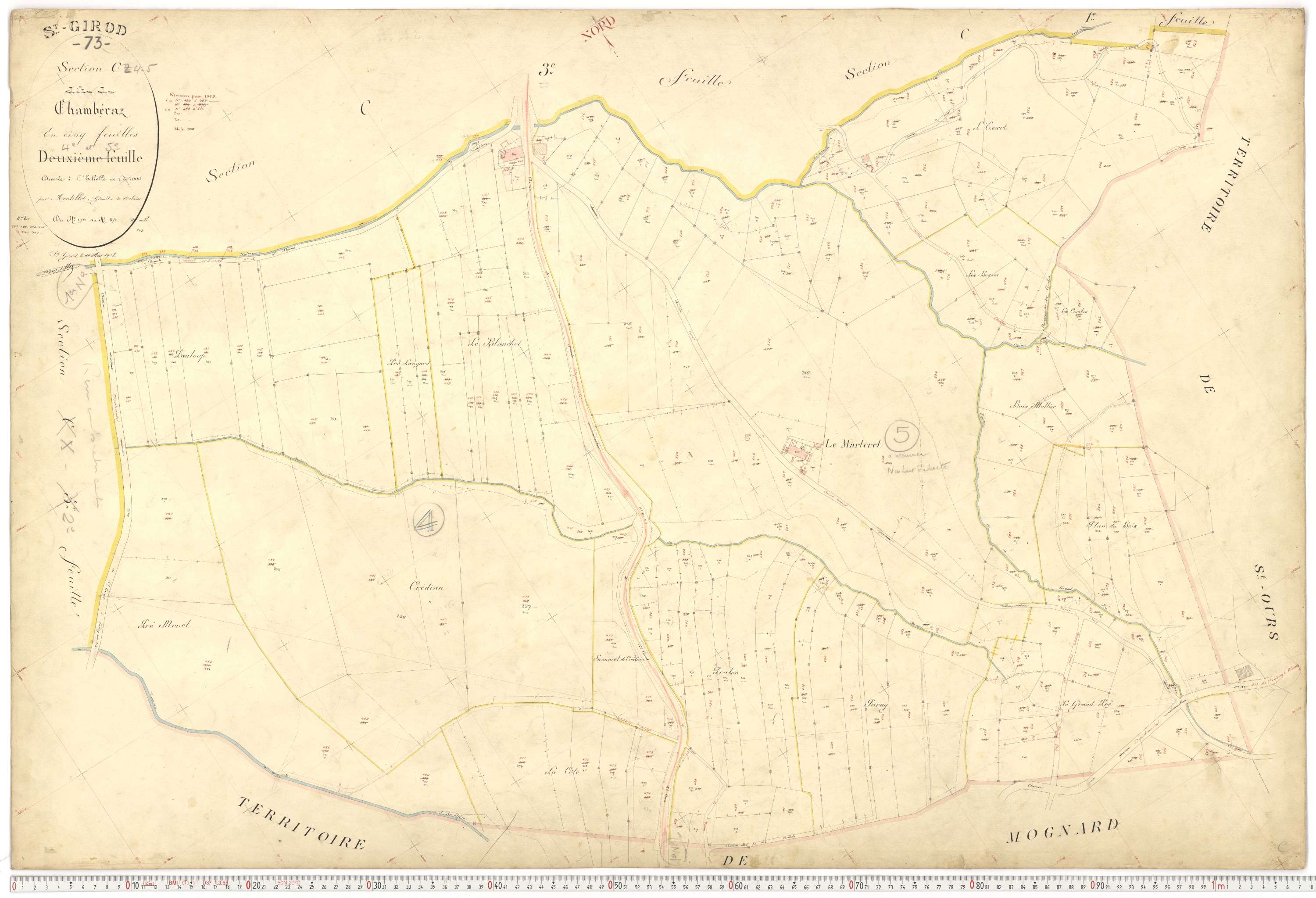 Saint-Girod - Cadastre français (1908).