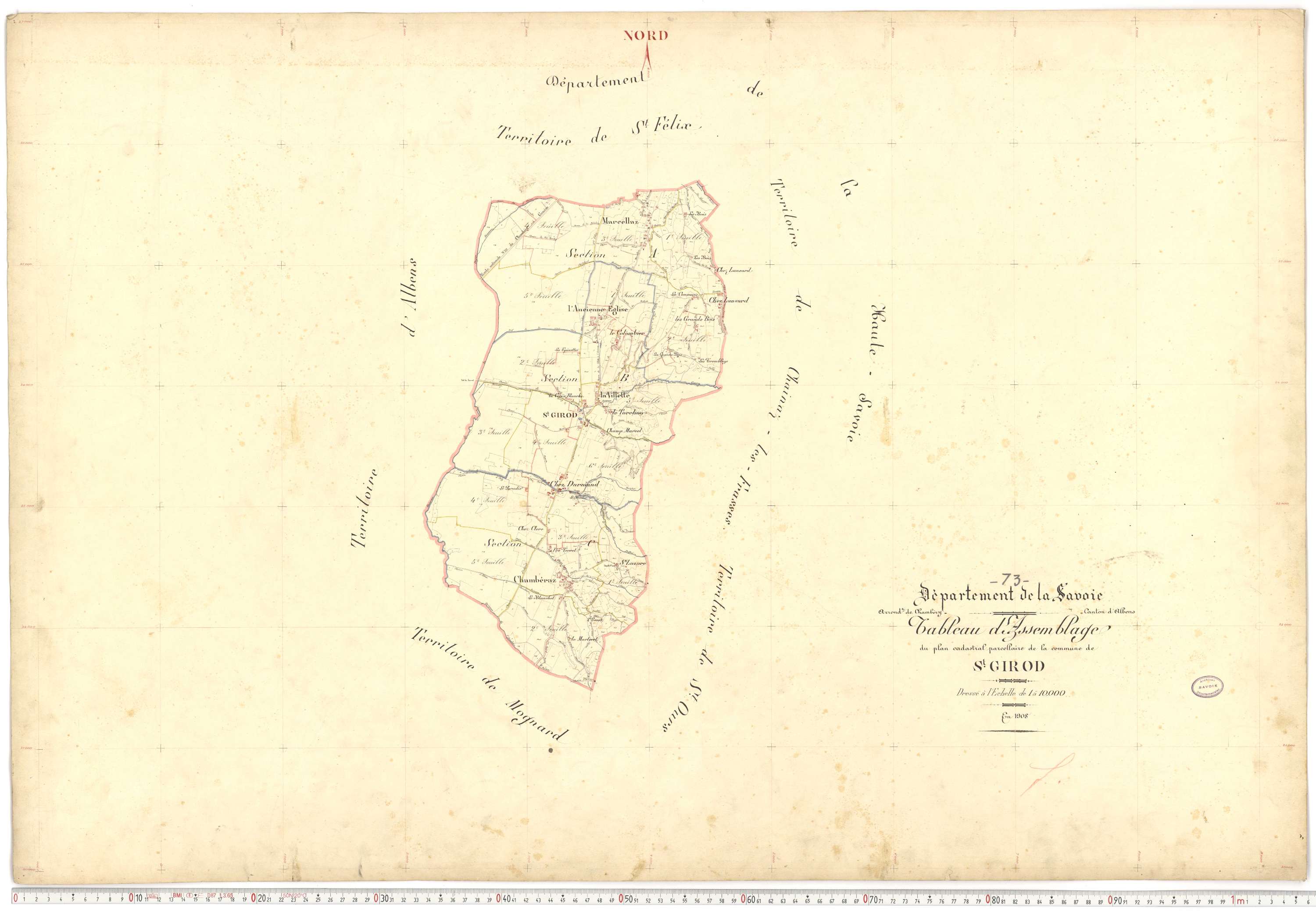 Saint-Girod - Cadastre français (1908).