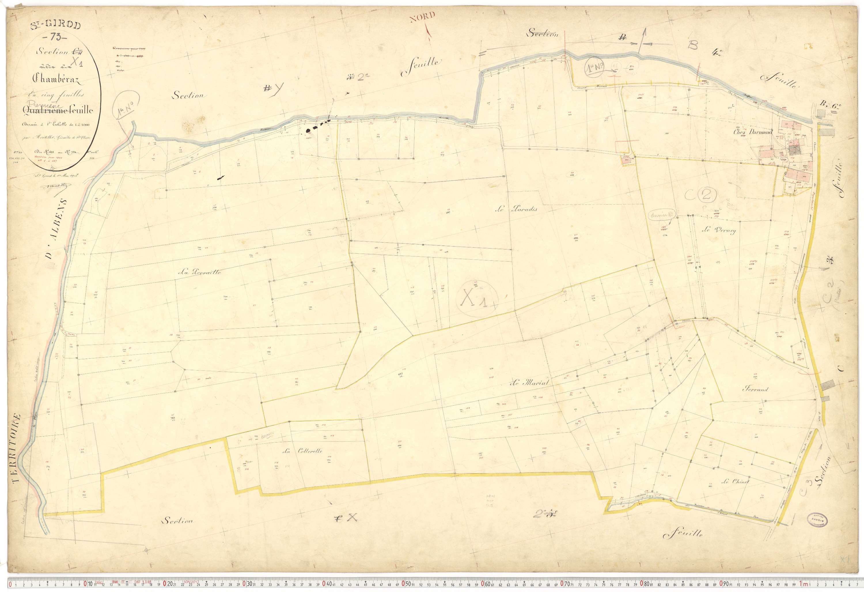 Saint-Girod - Cadastre français (1908).