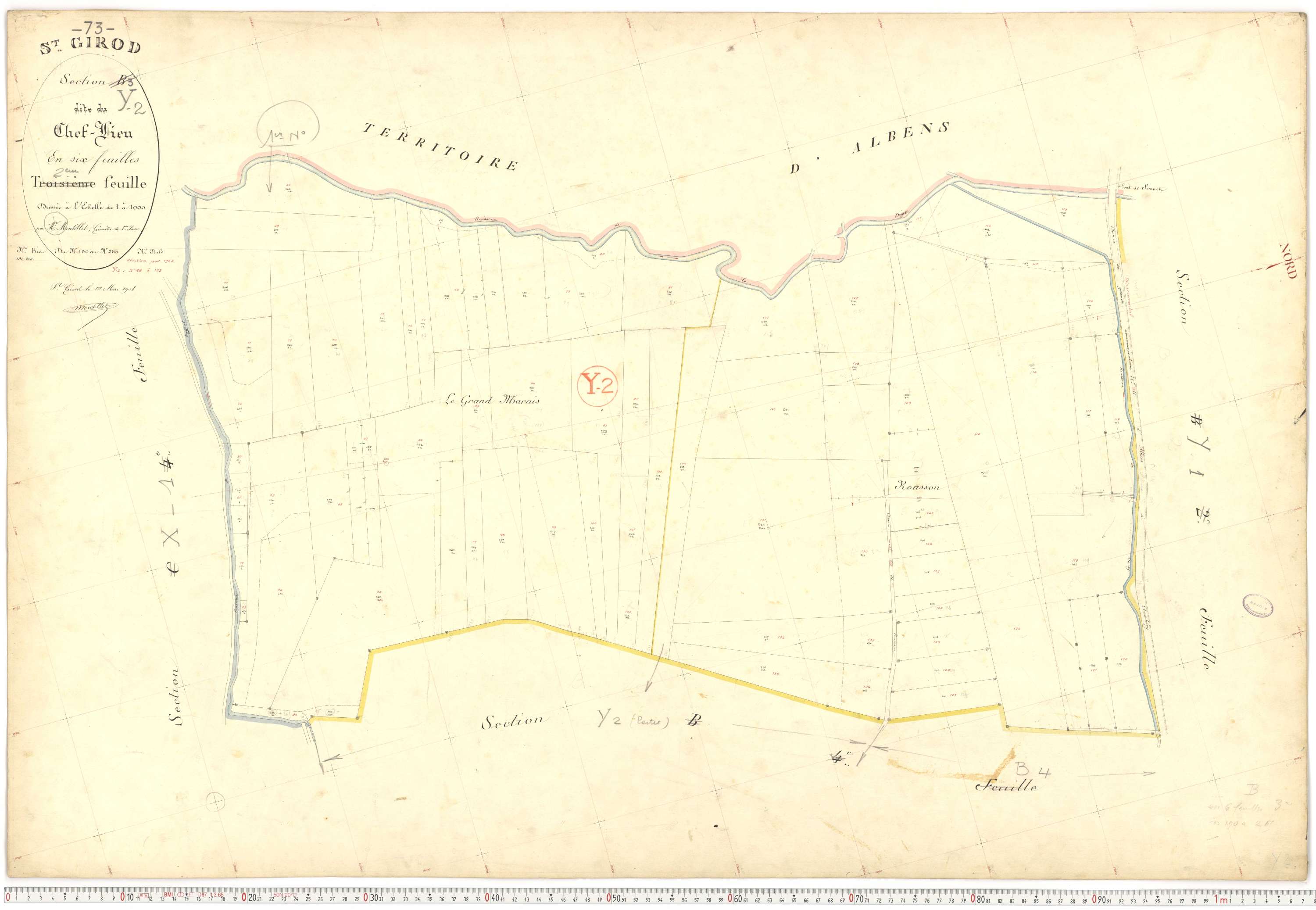 Saint-Girod - Cadastre français (1908).