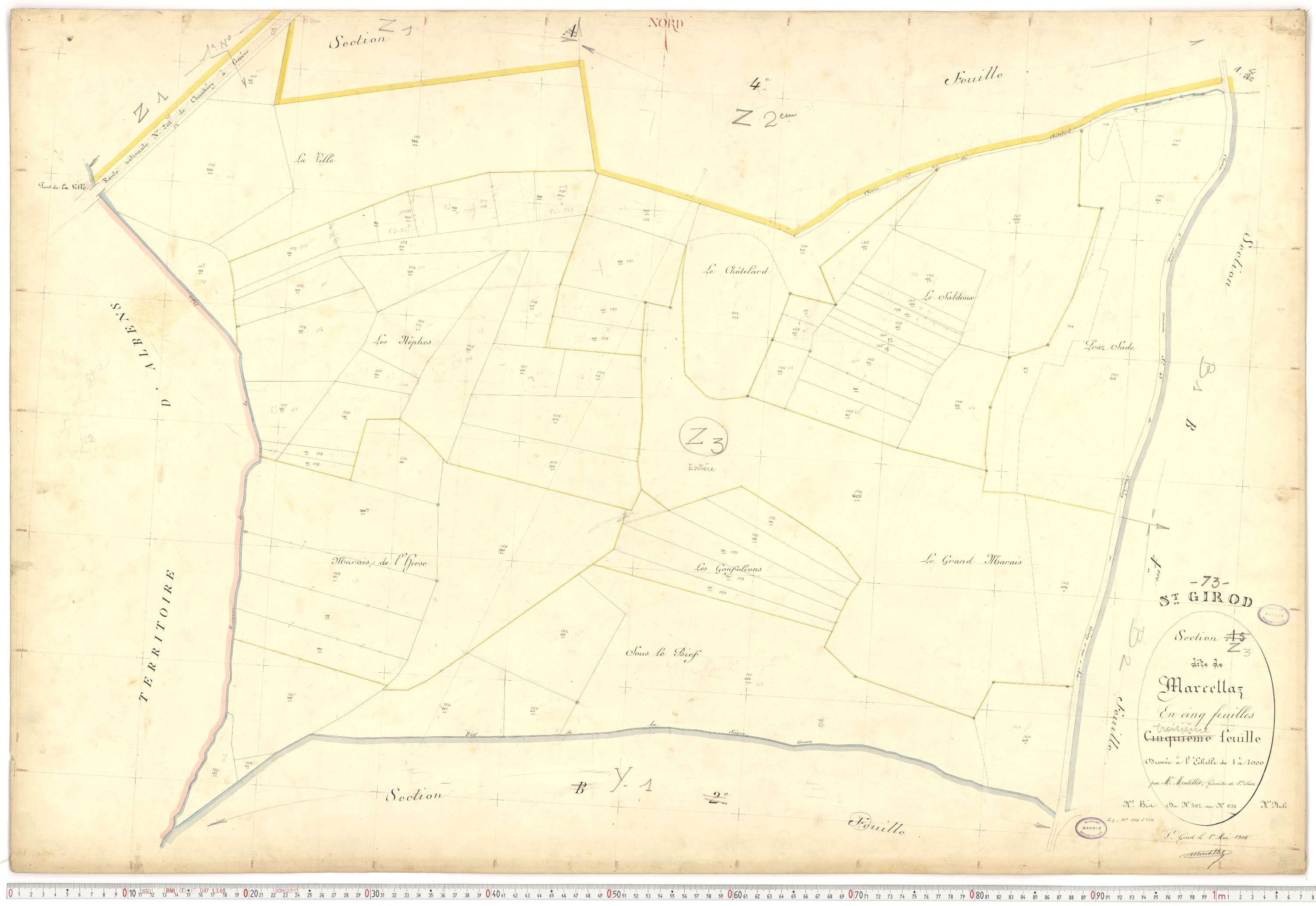 Saint-Girod - Cadastre français (1908).