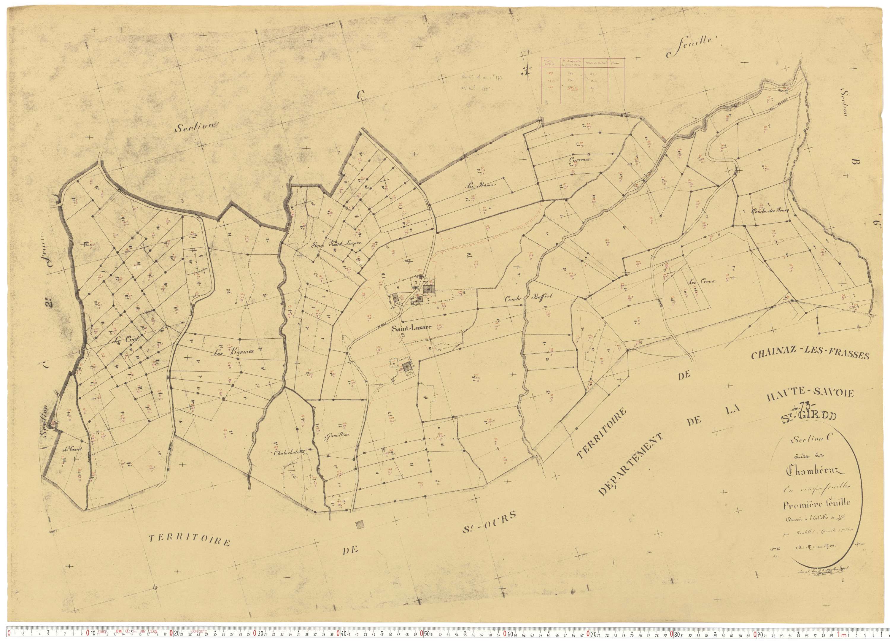 Saint-Girod - Cadastre rénové, version de travail (1953).