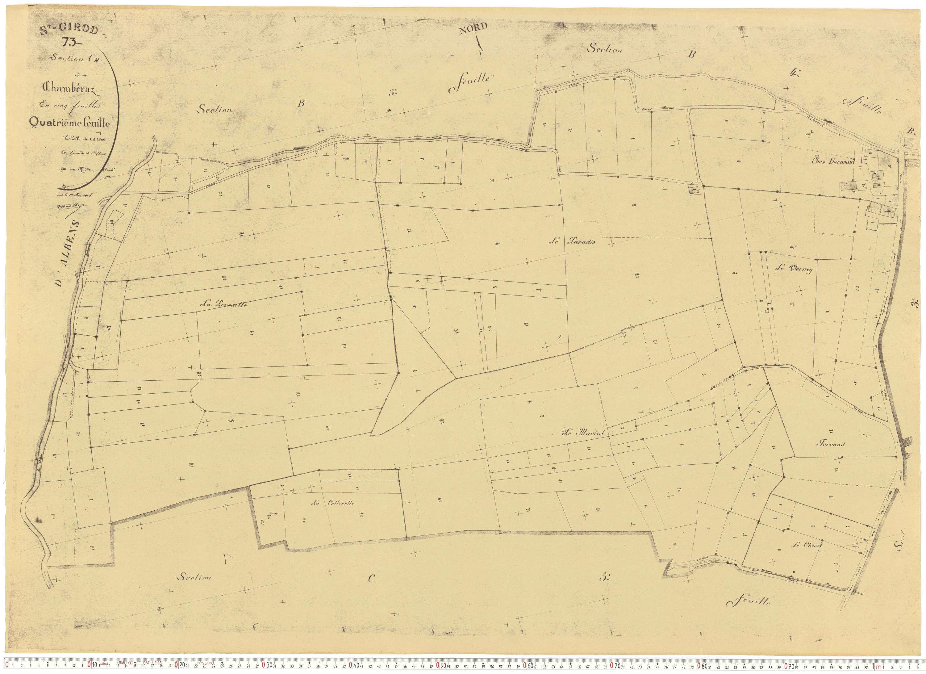 Saint-Girod - Cadastre rénové, version de travail (1953).
