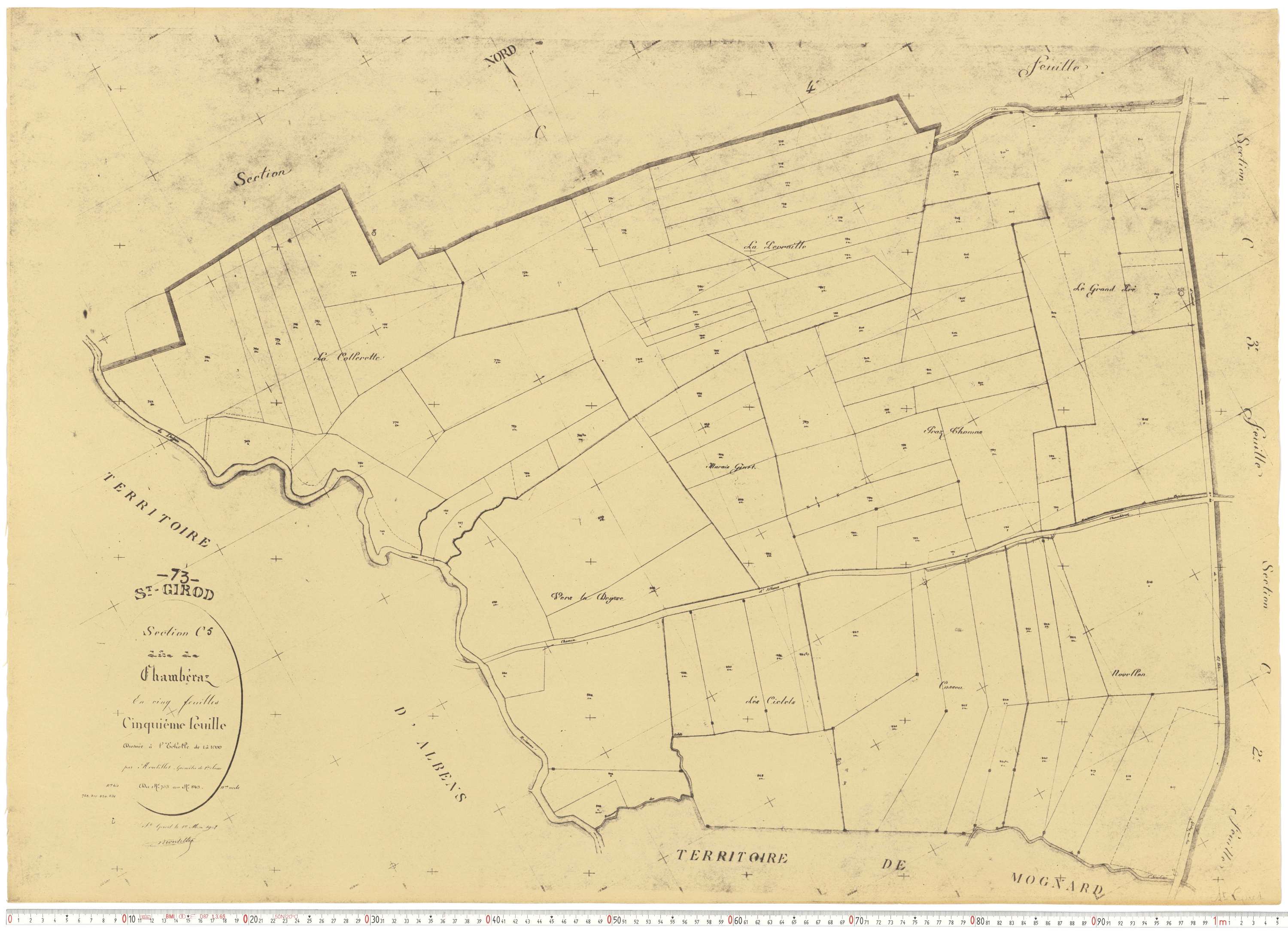 Saint-Girod - Cadastre rénové, version de travail (1953).