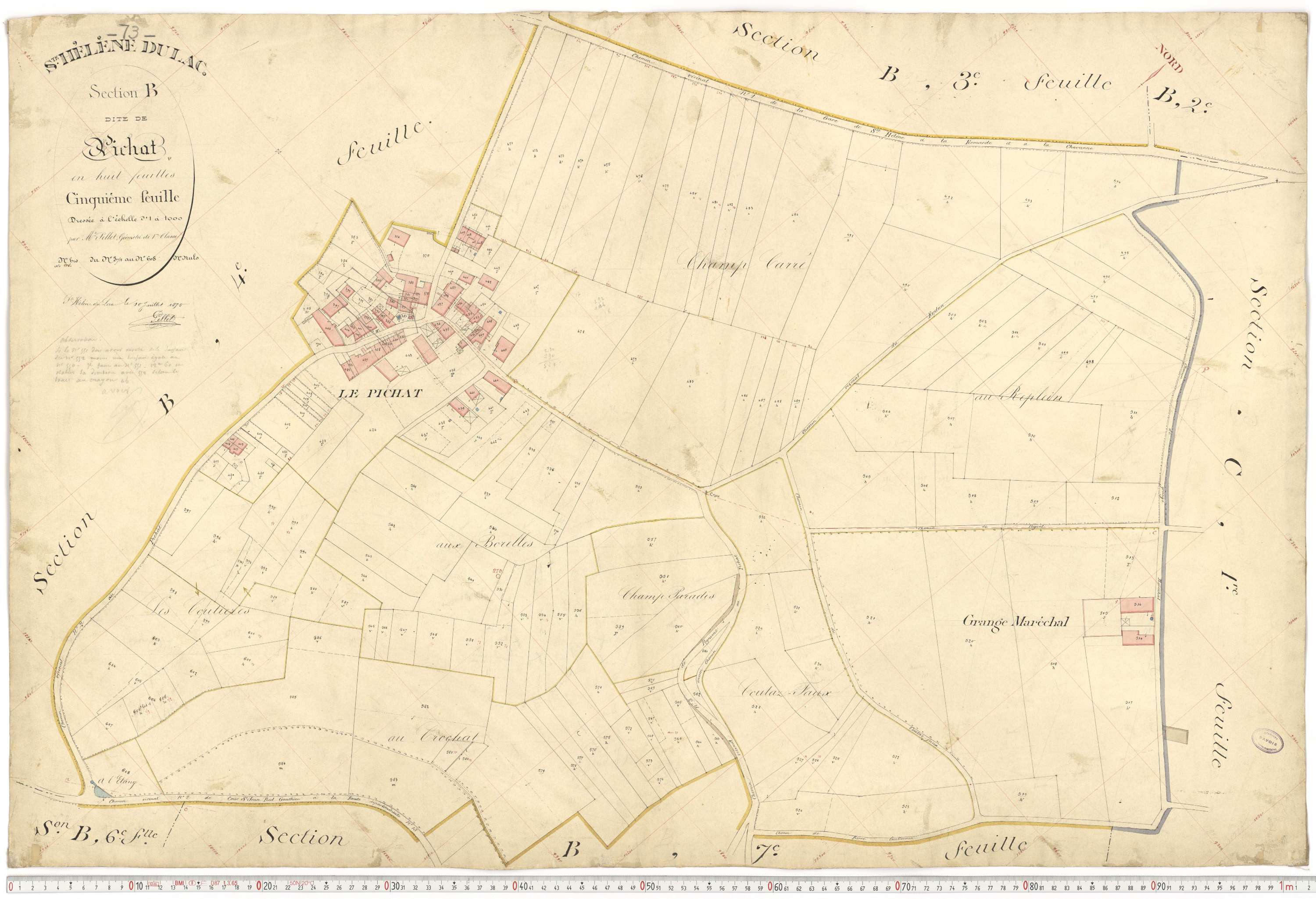 Sainte-Hélène-du-Lac - Plans cadastraux du premier cadastre français.