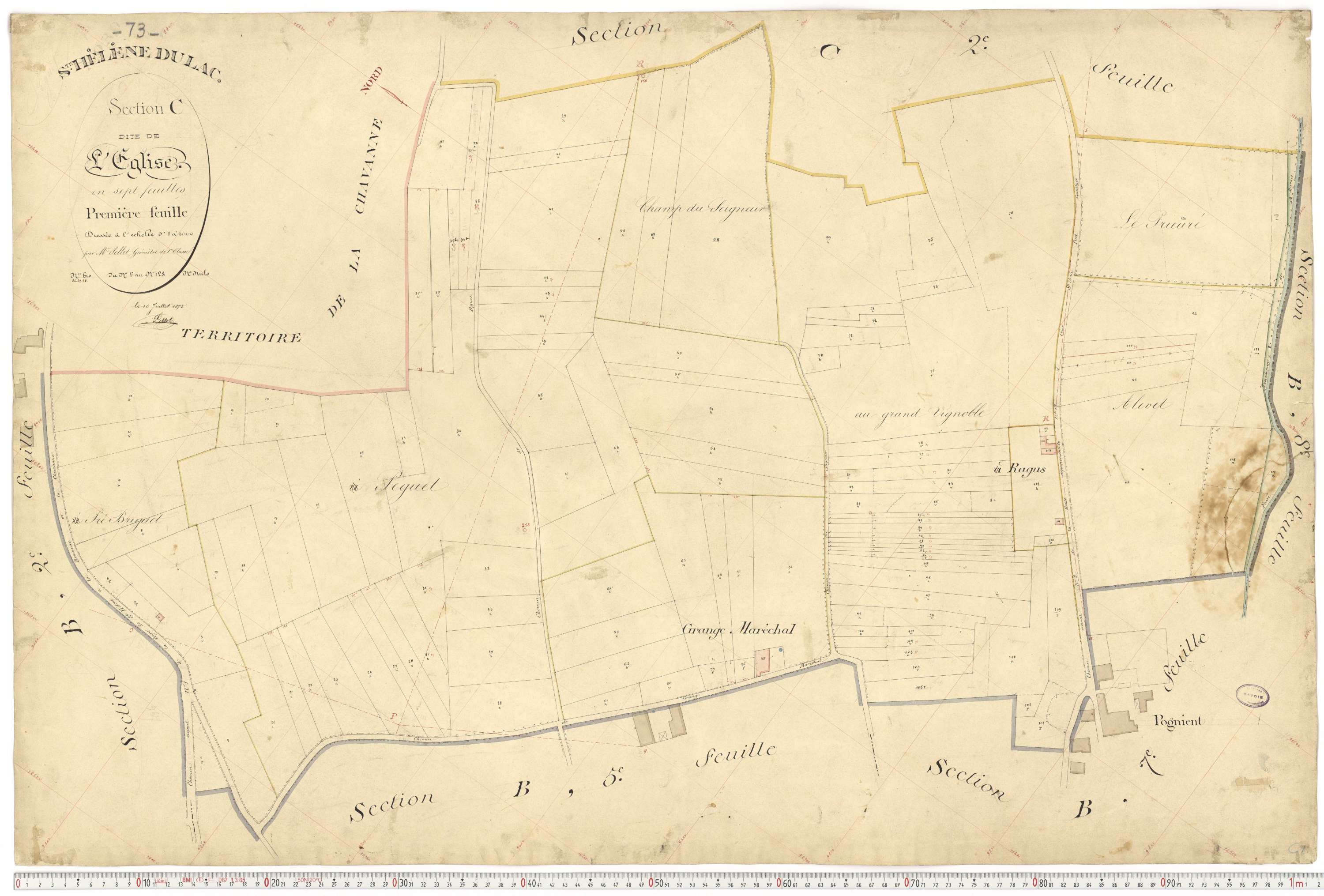 Sainte-Hélène-du-Lac - Plans cadastraux du premier cadastre français.