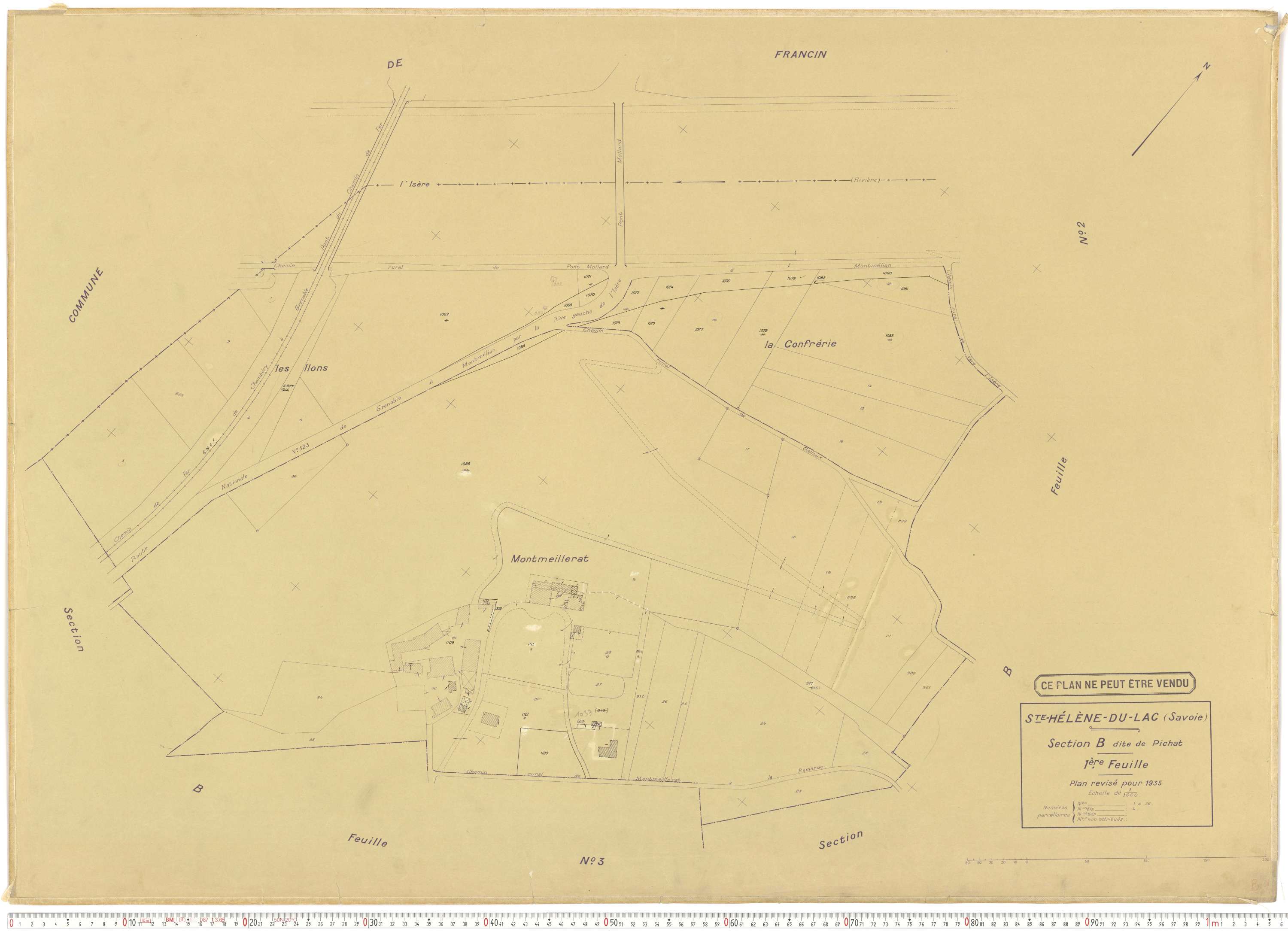 Sainte-Hélène-du-Lac - Plans cadastraux du cadastre rénové en 1935 et mis à jour en 1988.