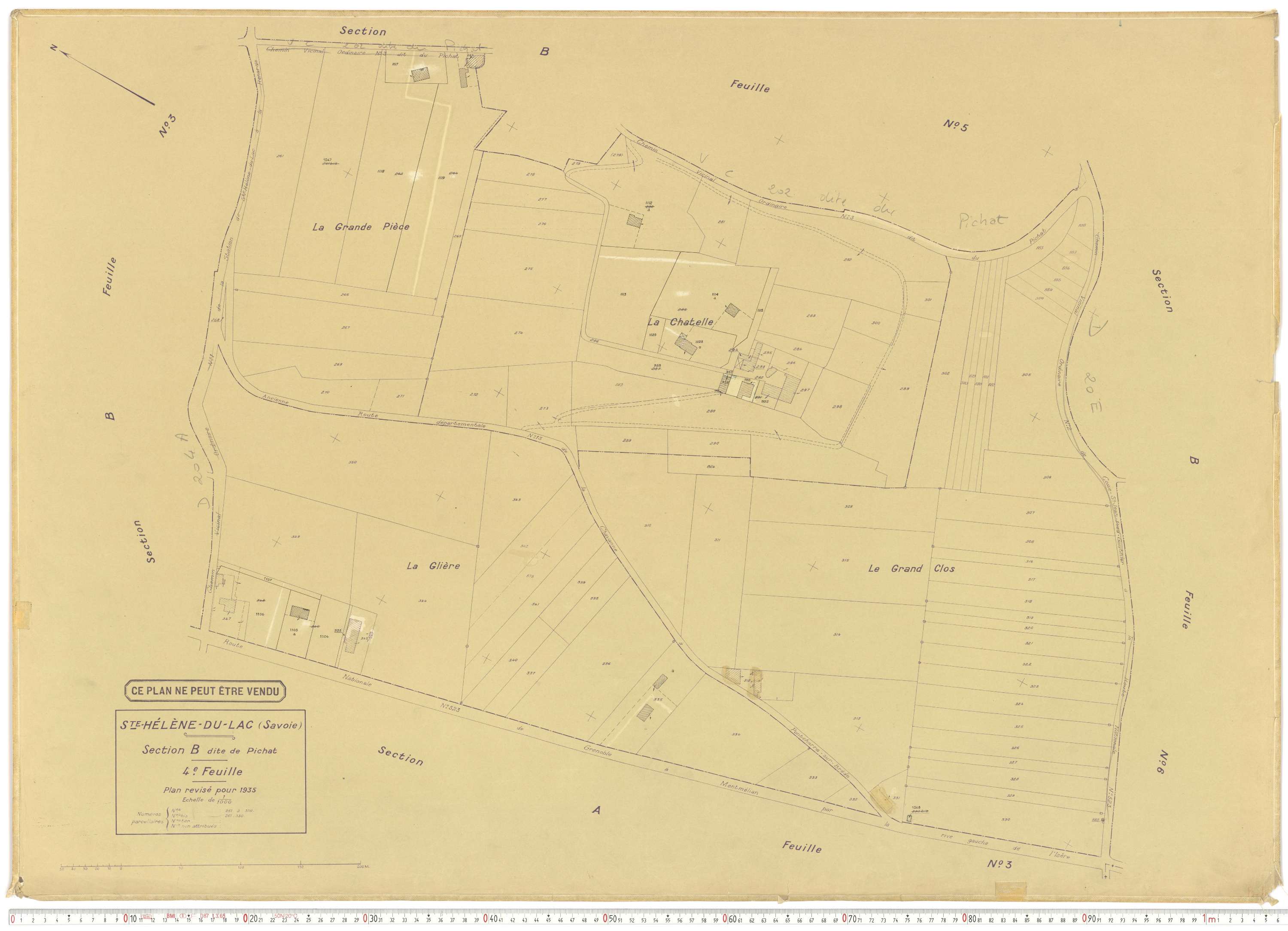 Sainte-Hélène-du-Lac - Plans cadastraux du cadastre rénové en 1935 et mis à jour en 1988.