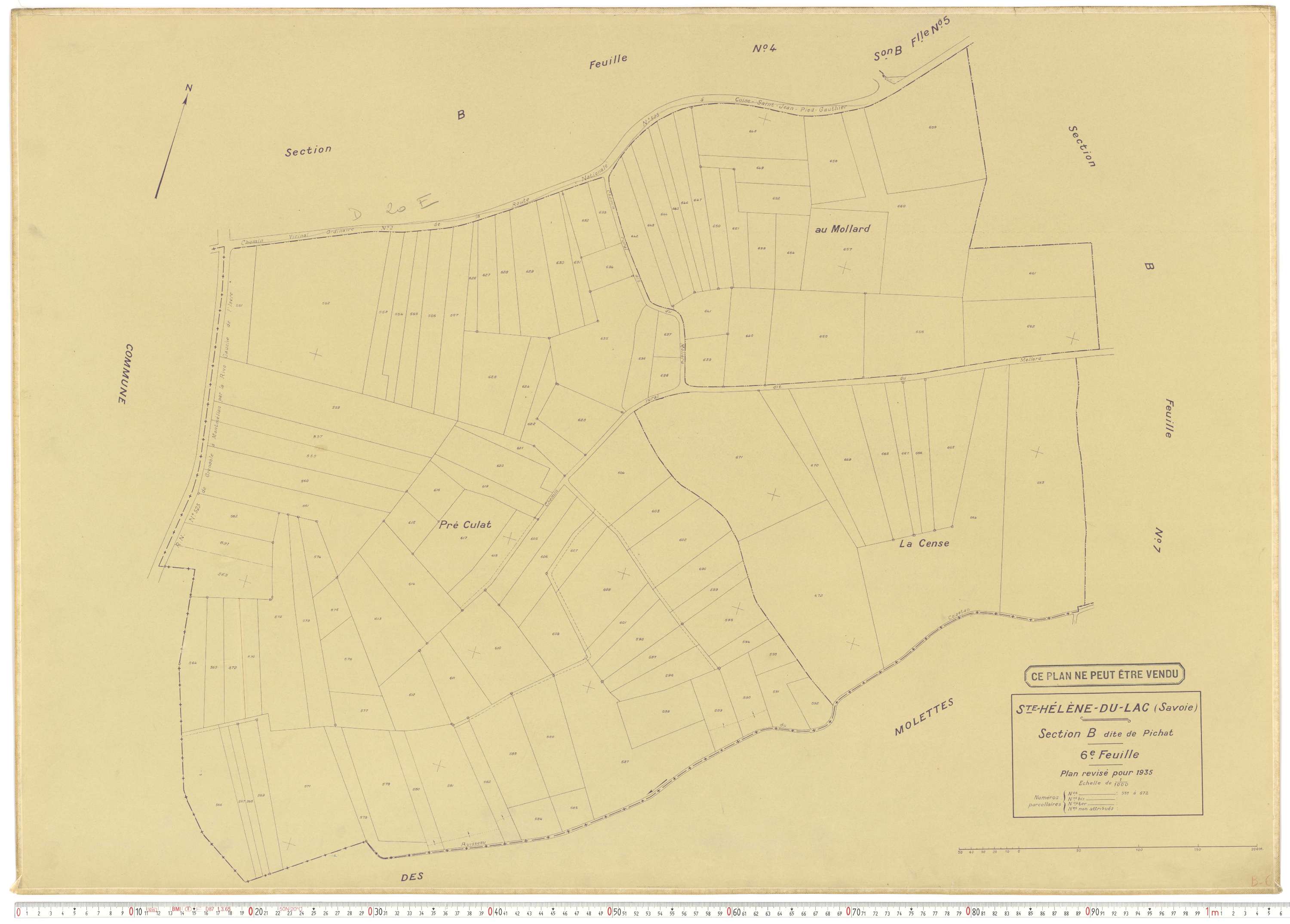 Sainte-Hélène-du-Lac - Plans cadastraux du cadastre rénové en 1935 et mis à jour en 1988.