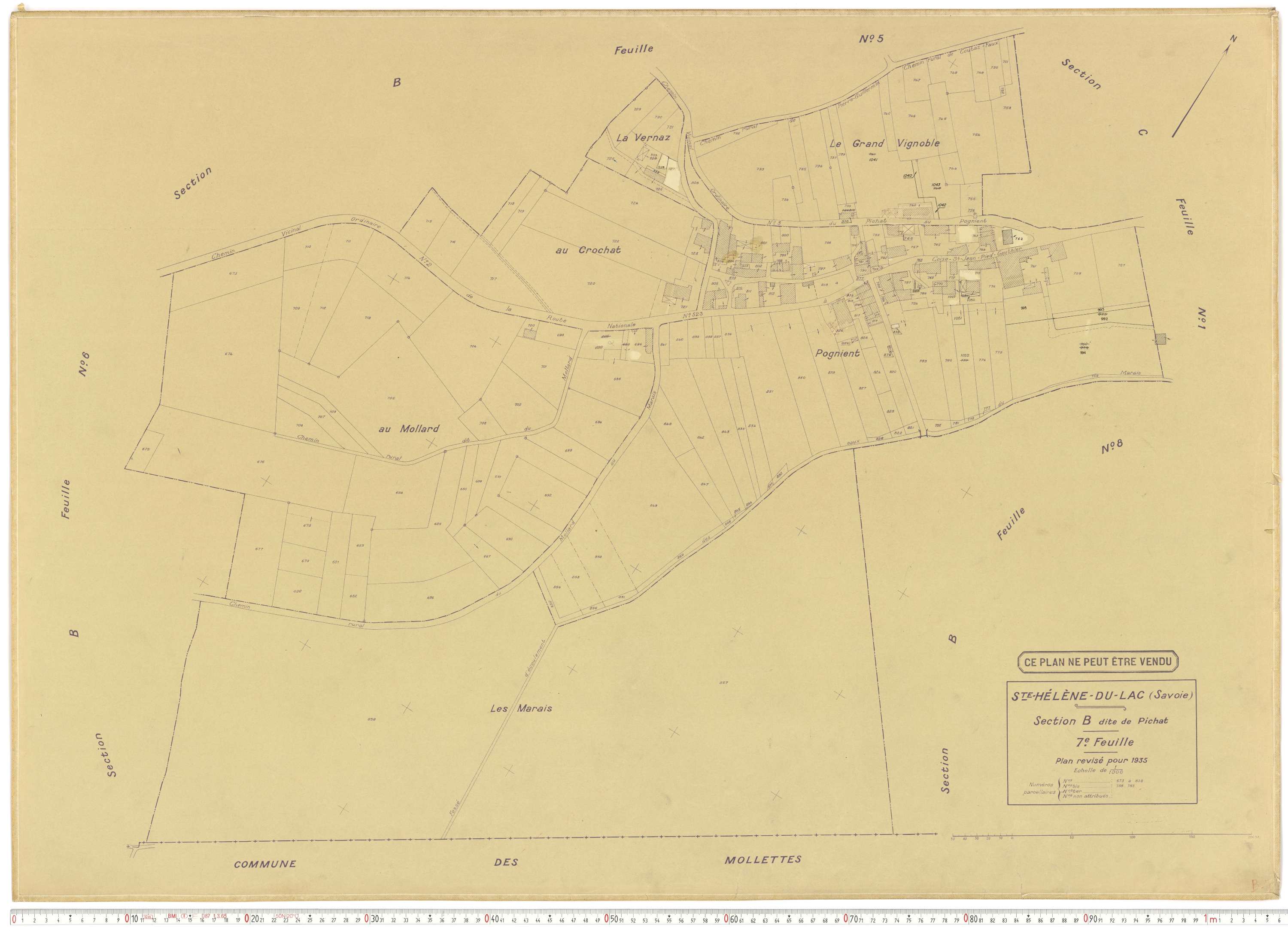 Sainte-Hélène-du-Lac - Plans cadastraux du cadastre rénové en 1935 et mis à jour en 1988.