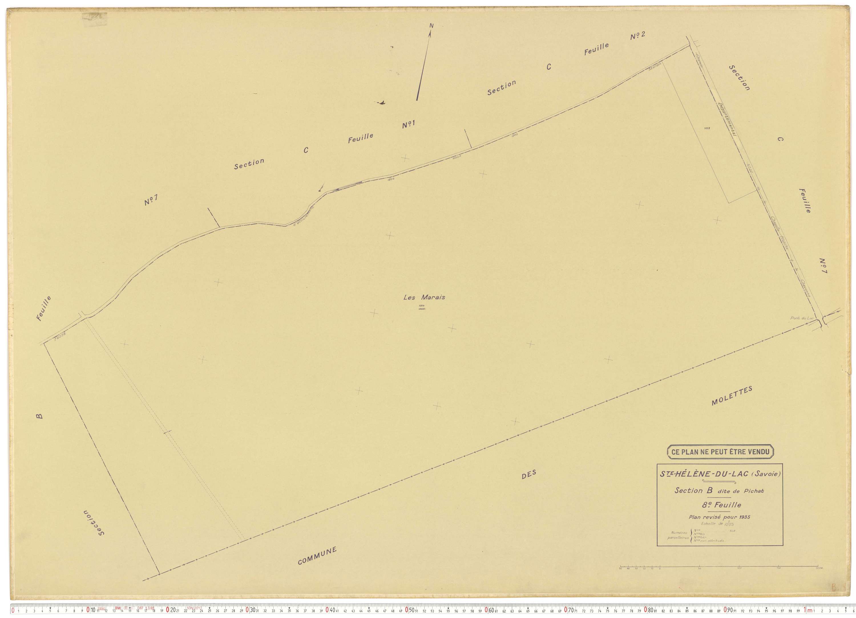 Sainte-Hélène-du-Lac - Plans cadastraux du cadastre rénové en 1935 et mis à jour en 1988.