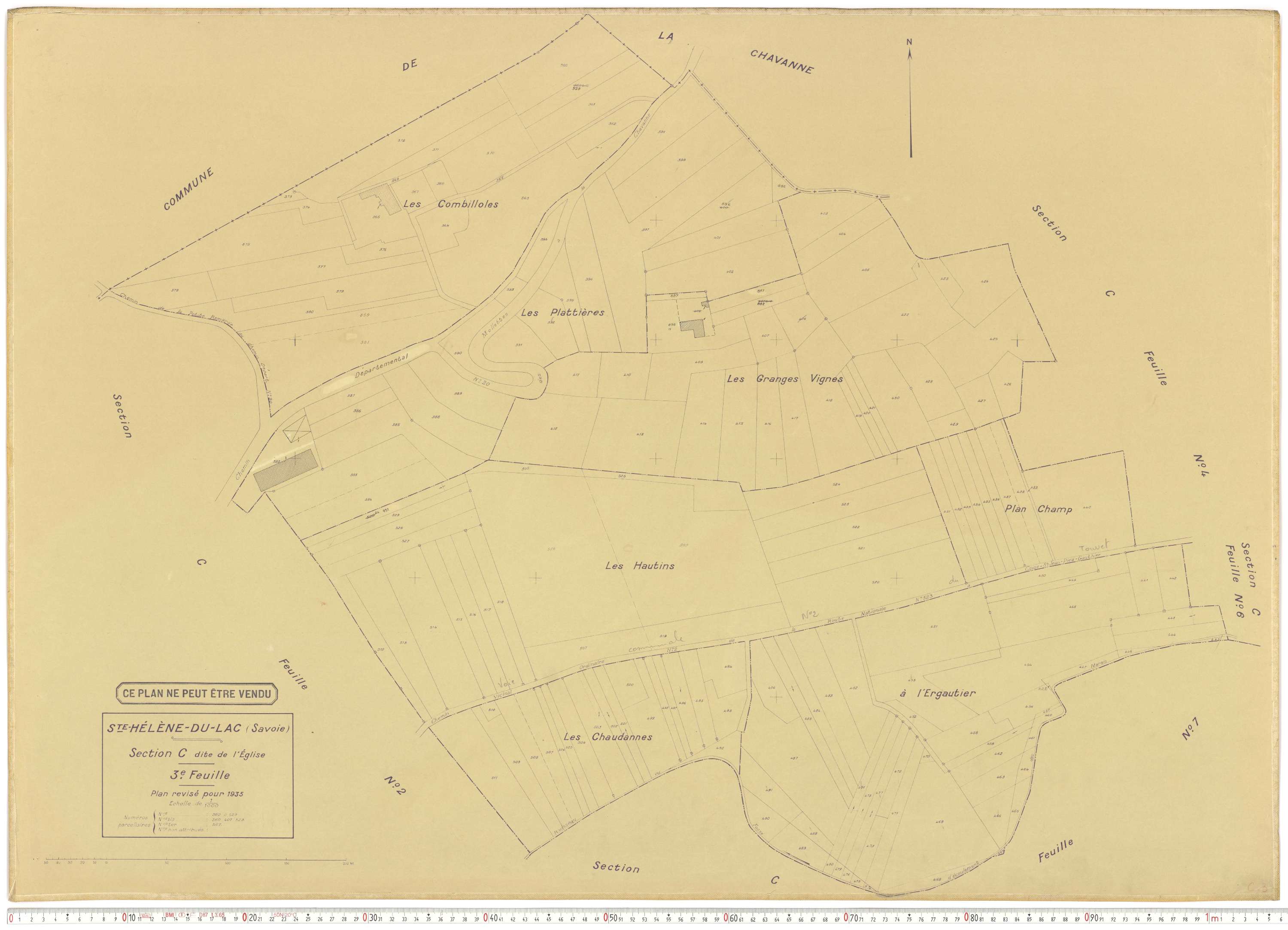 Sainte-Hélène-du-Lac - Plans cadastraux du cadastre rénové en 1935 et mis à jour en 1988.