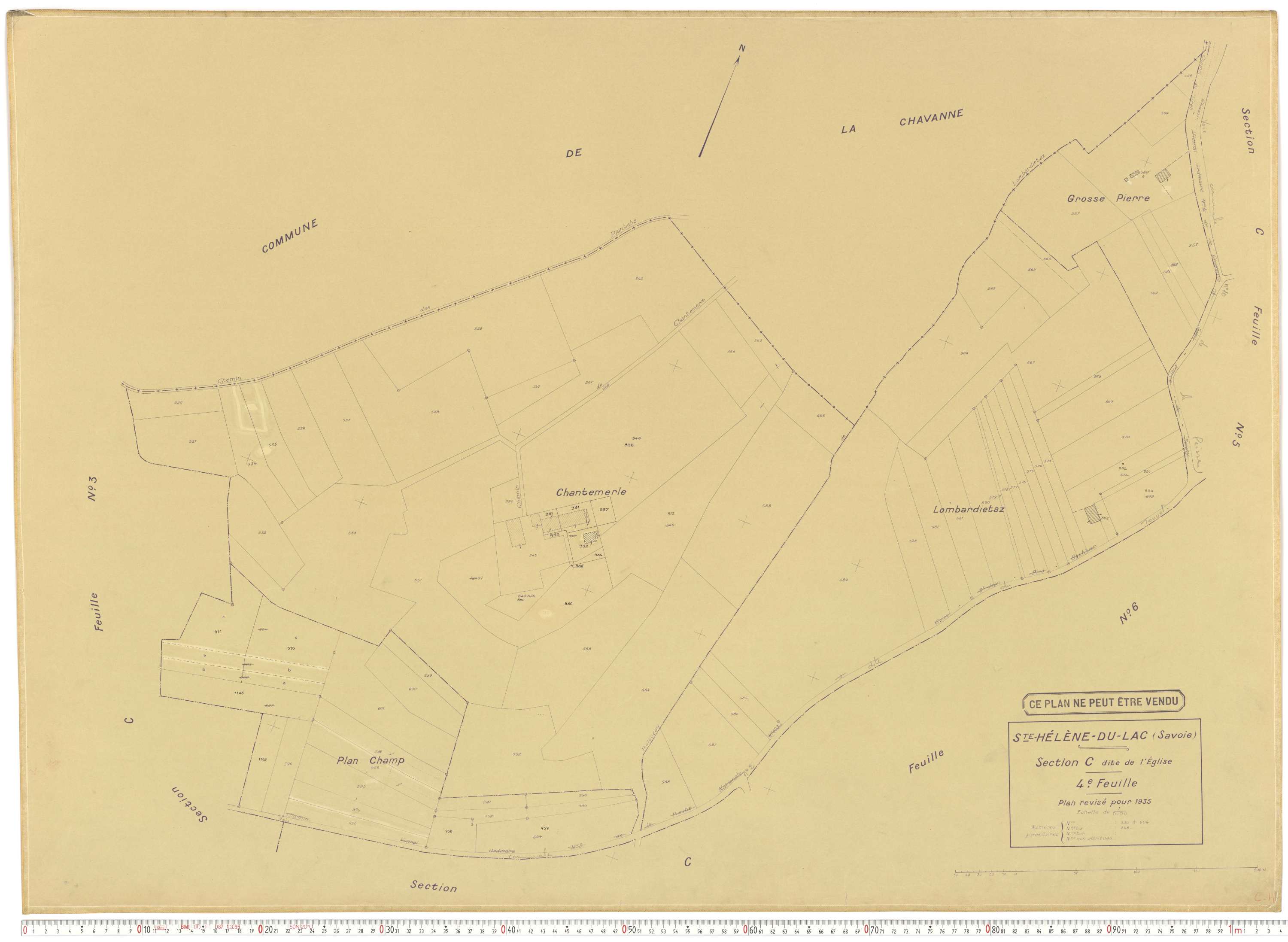 Sainte-Hélène-du-Lac - Plans cadastraux du cadastre rénové en 1935 et mis à jour en 1988.