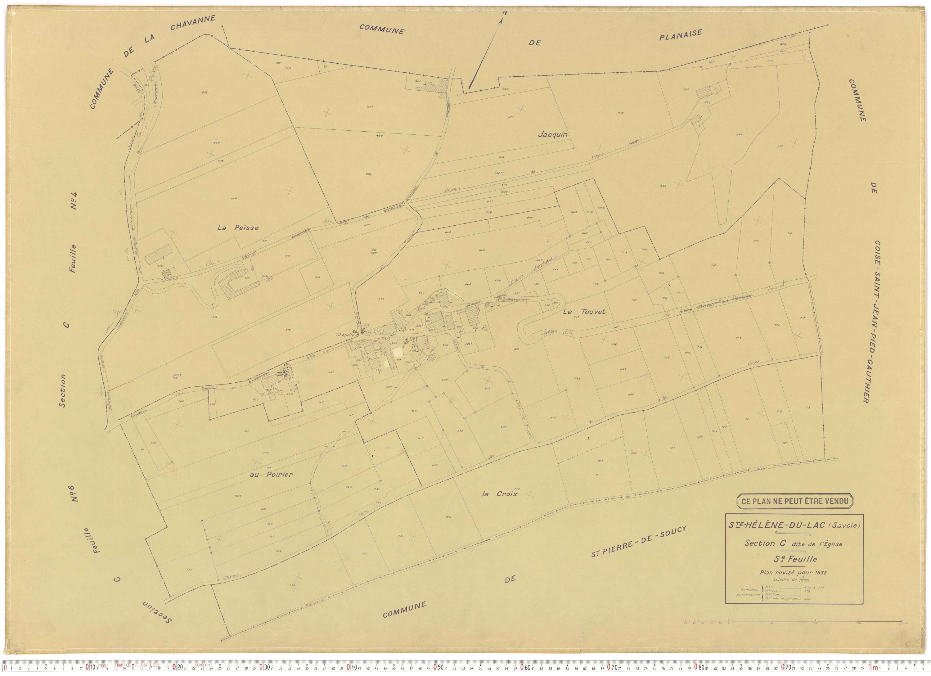 Sainte-Hélène-du-Lac - Plans cadastraux du cadastre rénové en 1935 et mis à jour en 1988.