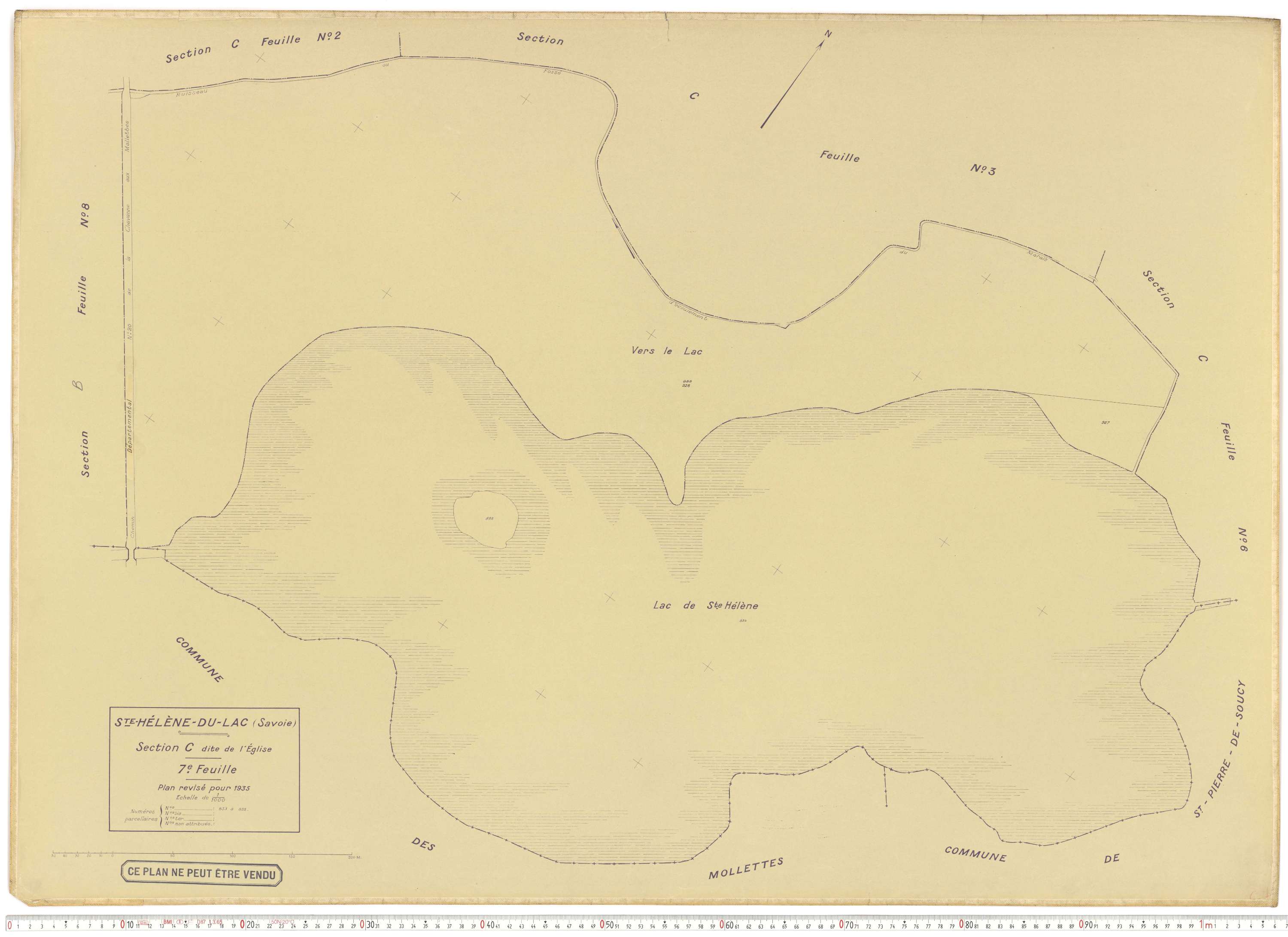 Sainte-Hélène-du-Lac - Plans cadastraux du cadastre rénové en 1935 et mis à jour en 1988.