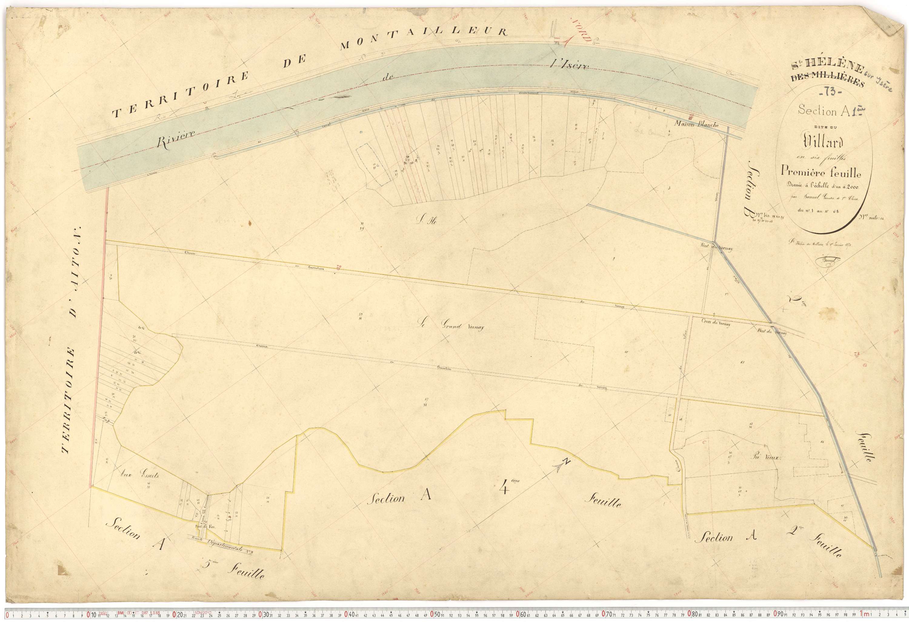 Sainte-Hélène-sur-Isère - Plans cadastraux du premier cadastre français.