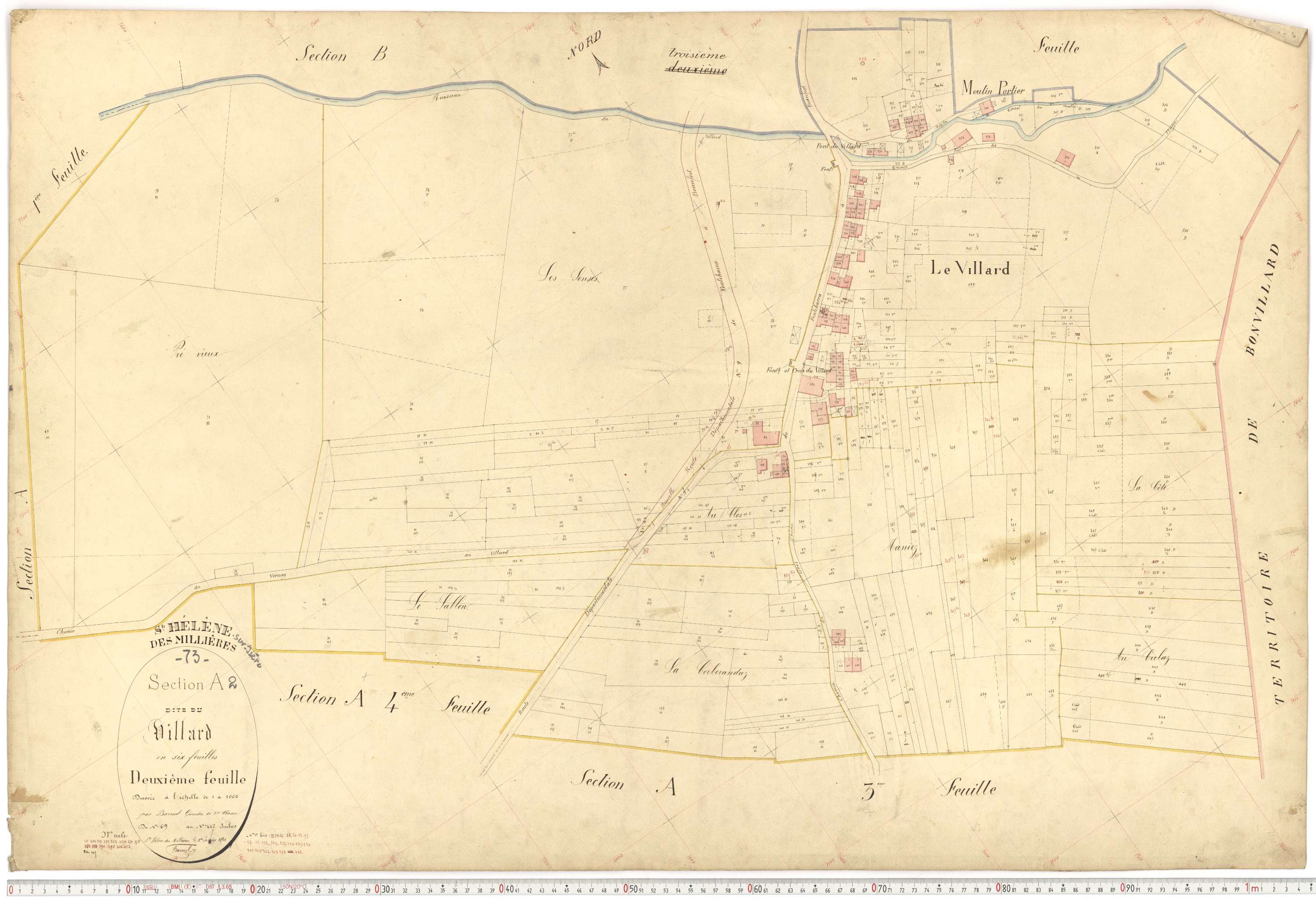 Sainte-Hélène-sur-Isère - Plans cadastraux du premier cadastre français.