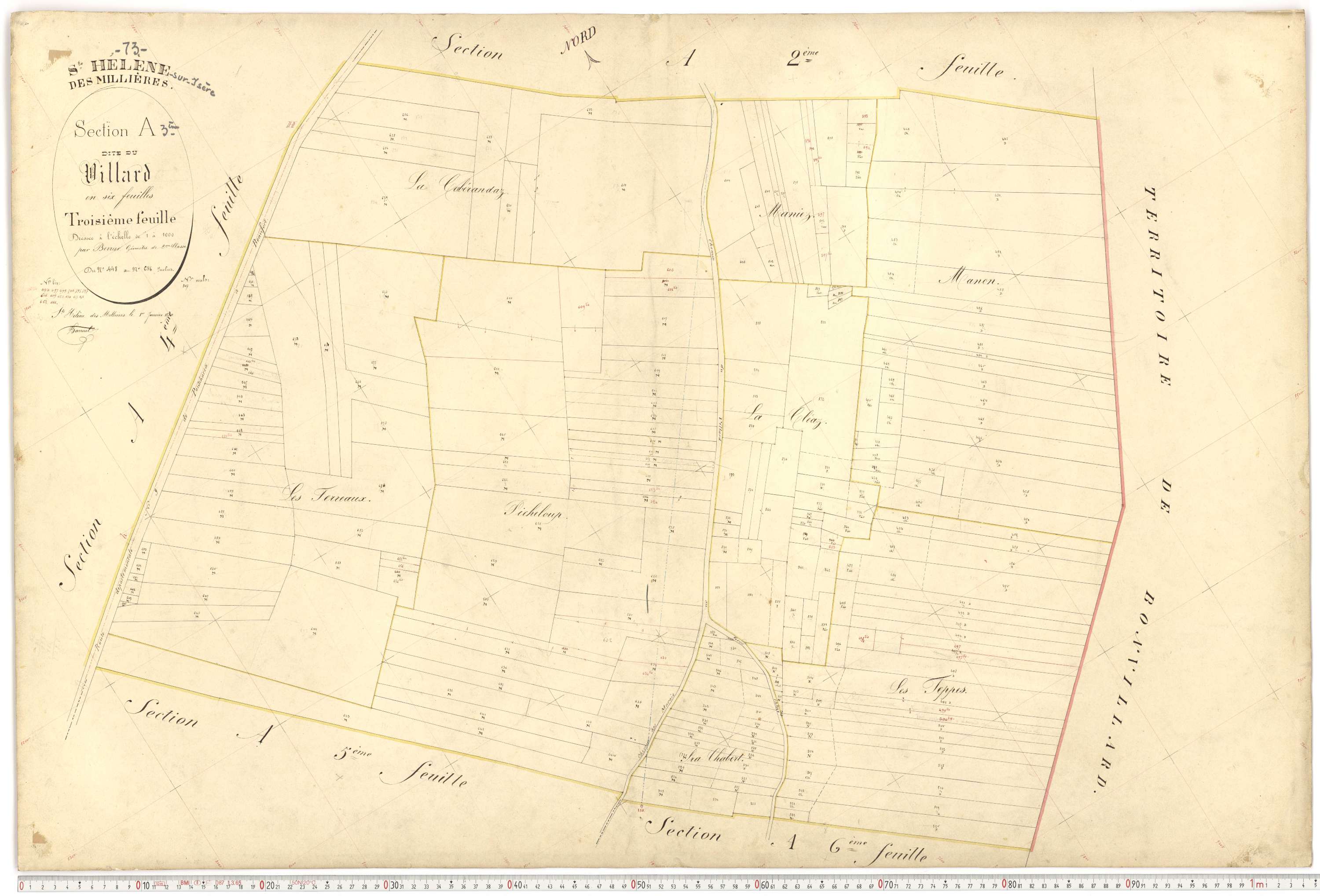 Sainte-Hélène-sur-Isère - Plans cadastraux du premier cadastre français.