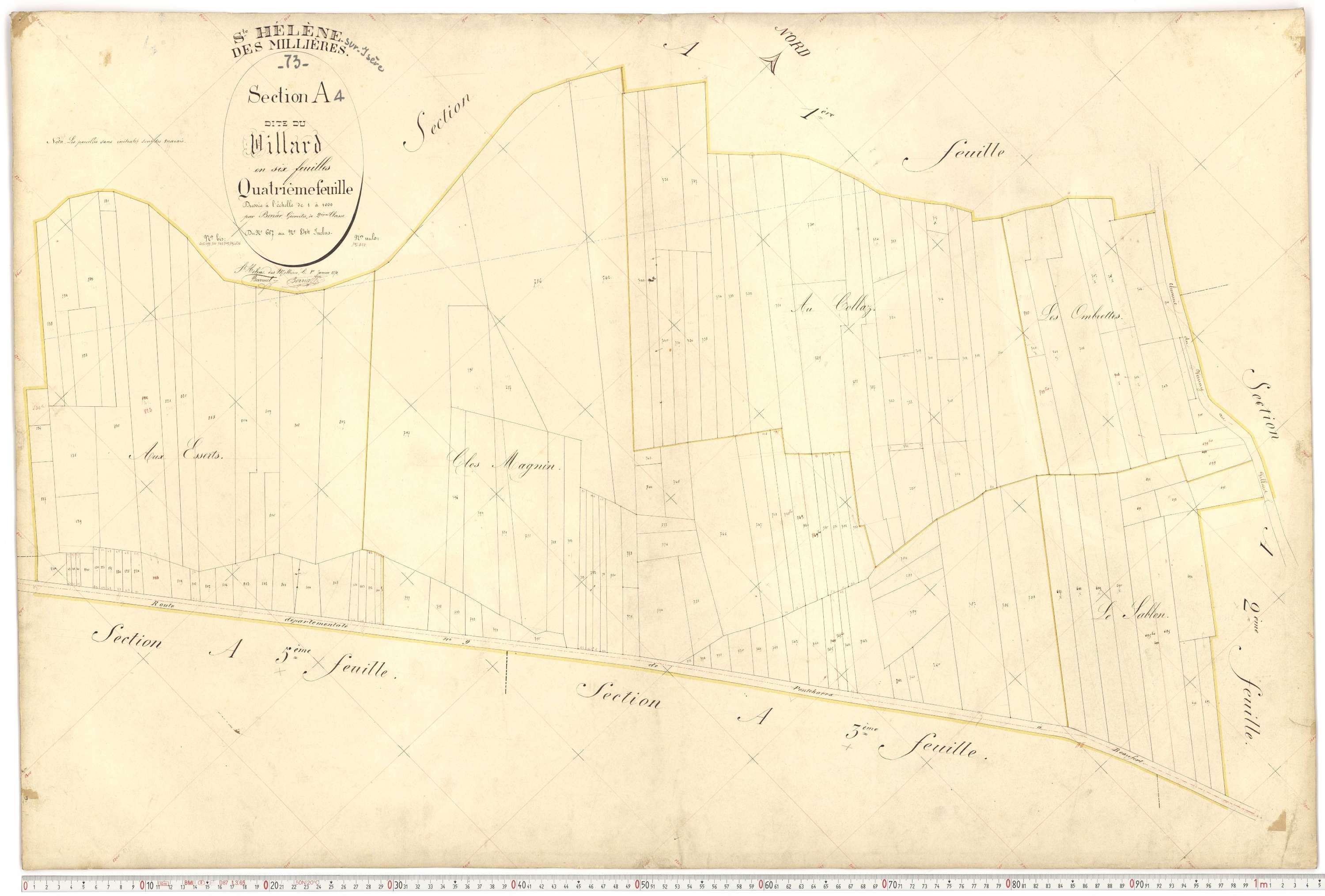 Sainte-Hélène-sur-Isère - Plans cadastraux du premier cadastre français.