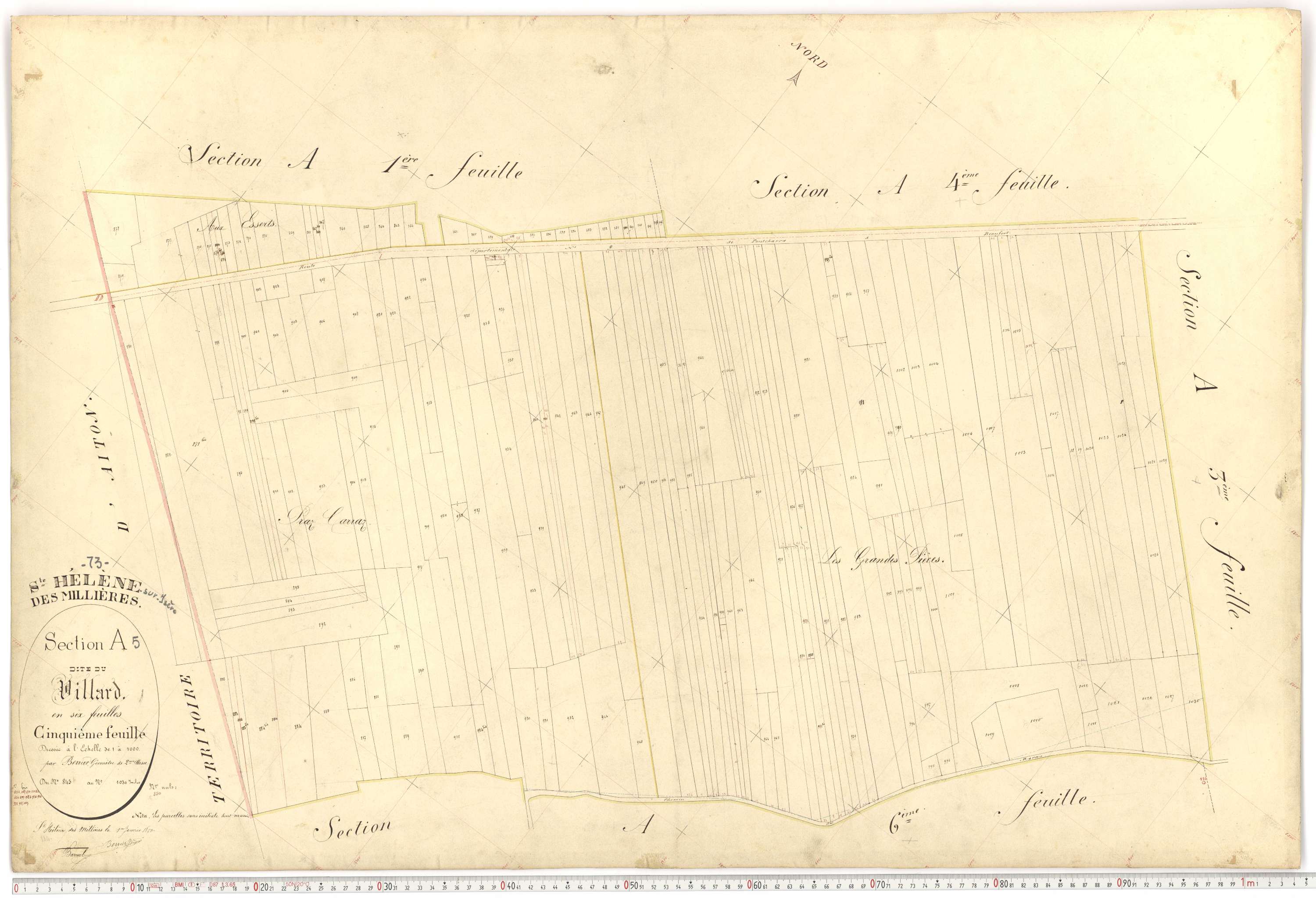 Sainte-Hélène-sur-Isère - Plans cadastraux du premier cadastre français.