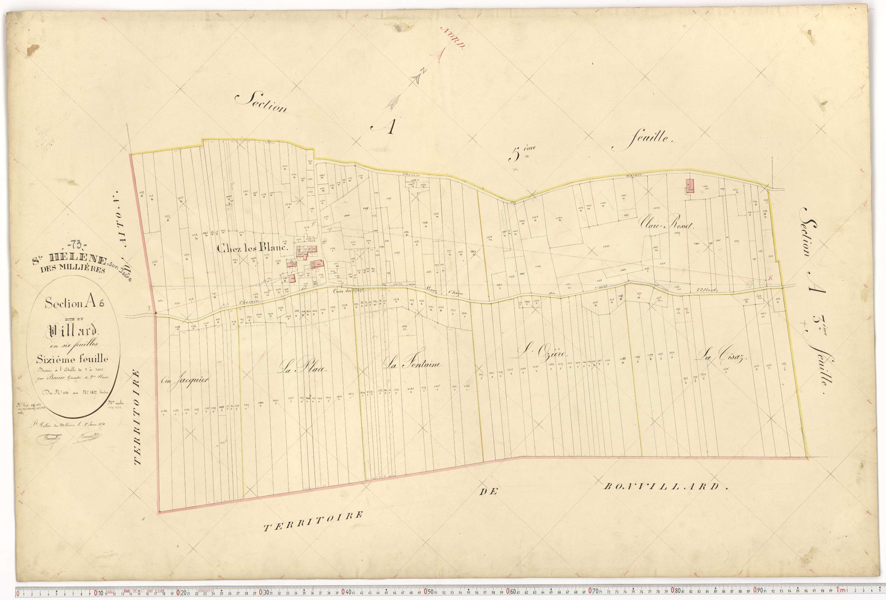 Sainte-Hélène-sur-Isère - Plans cadastraux du premier cadastre français.