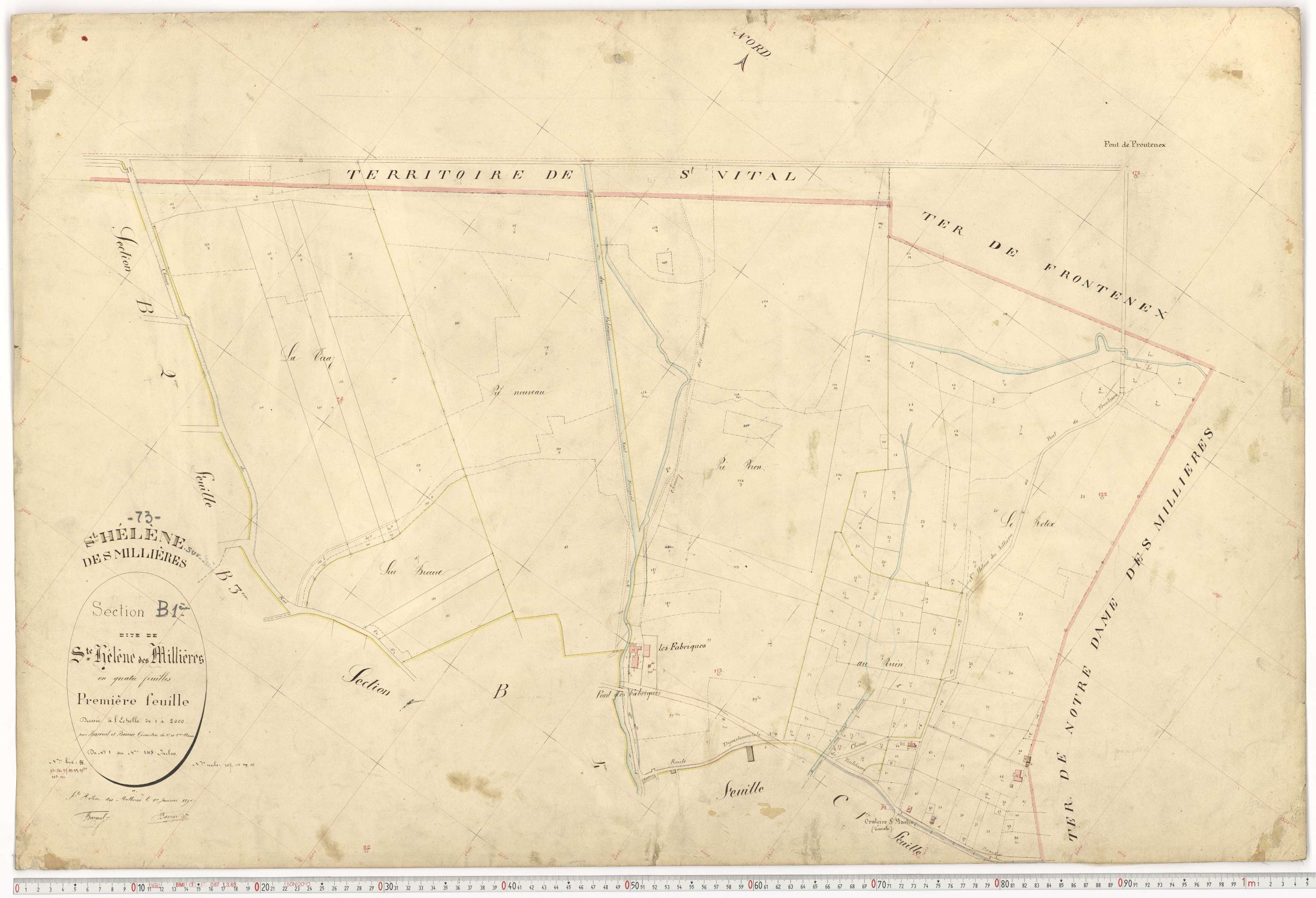 Sainte-Hélène-sur-Isère - Plans cadastraux du premier cadastre français.